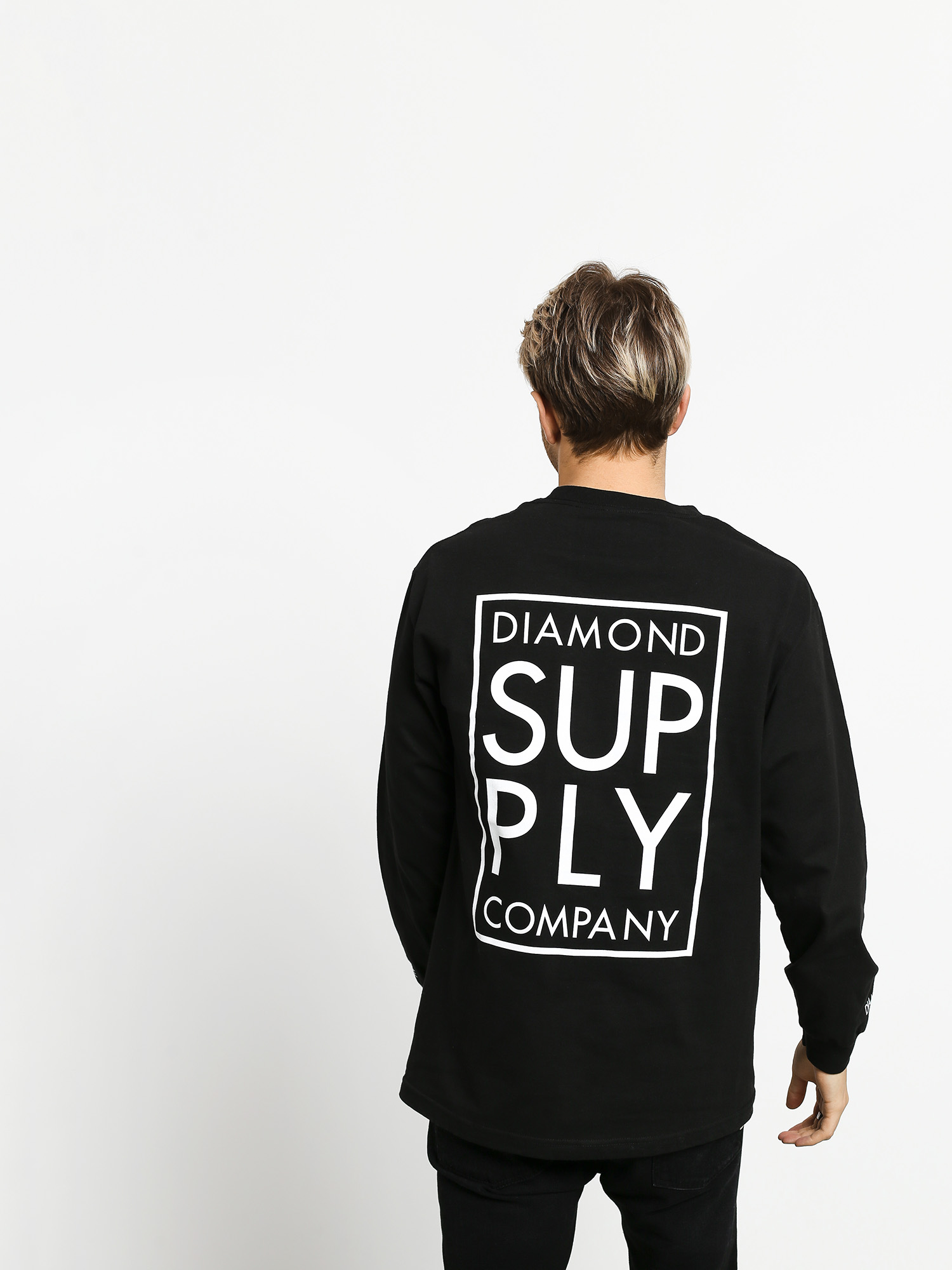 Diamond Supply Co Stacked Type Longsleeve Black