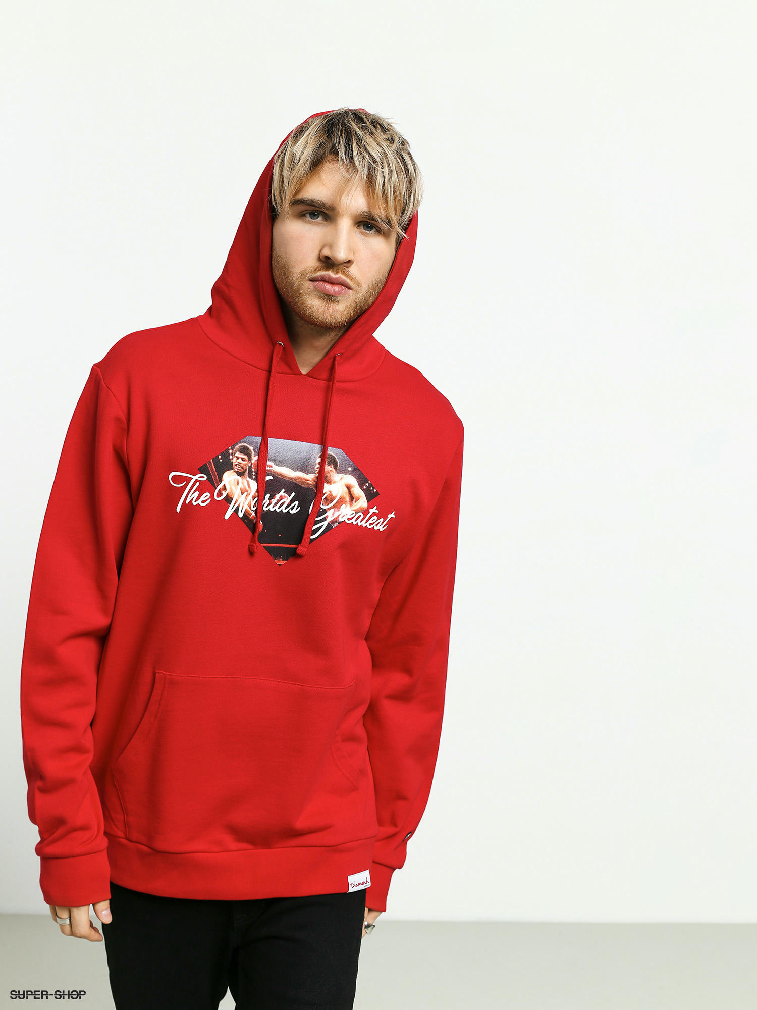 Diamond supply clearance co red hoodie