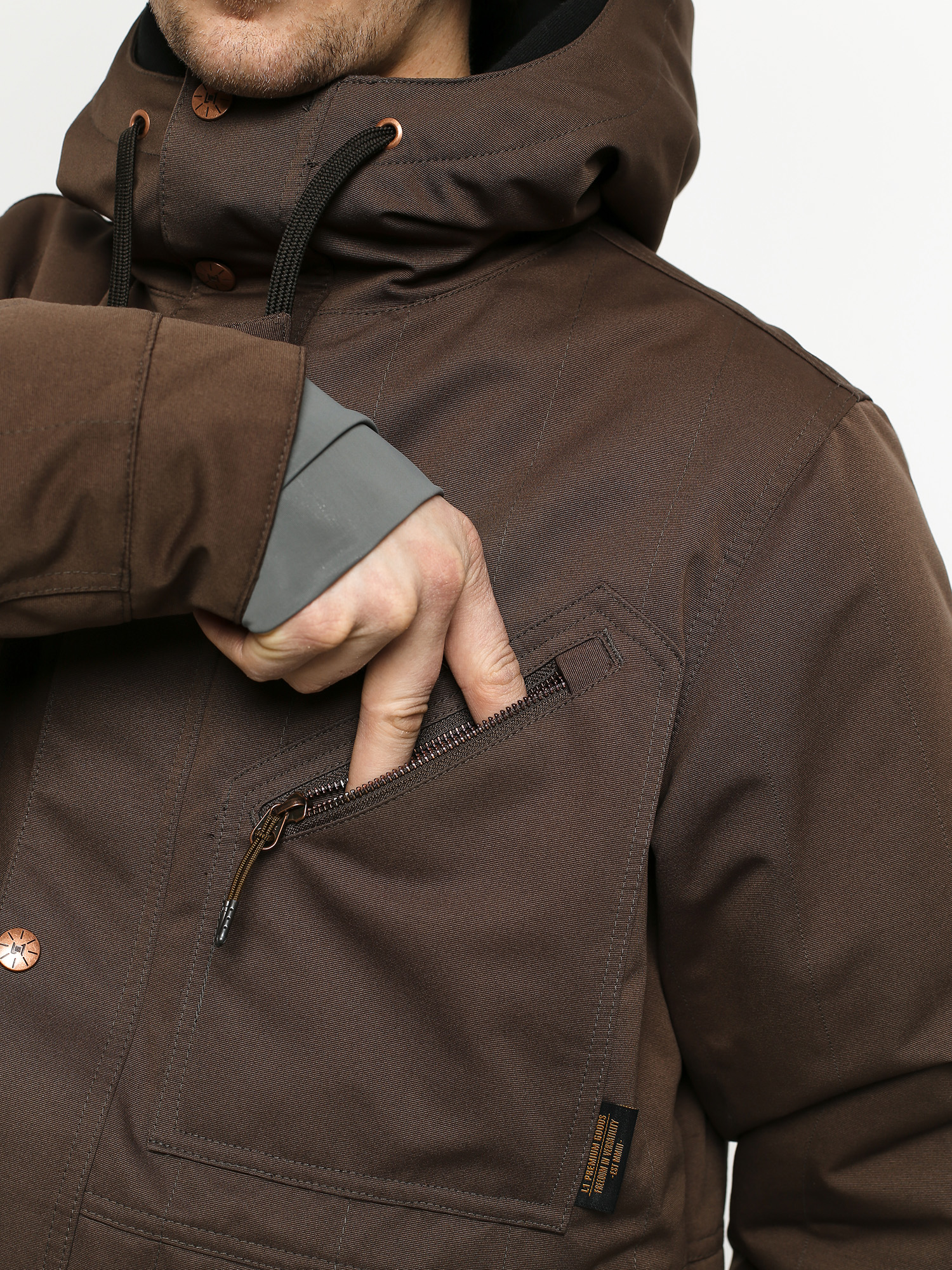 Mens L1 Premium Goods Wilcox Snowboard jacket (espresso)
