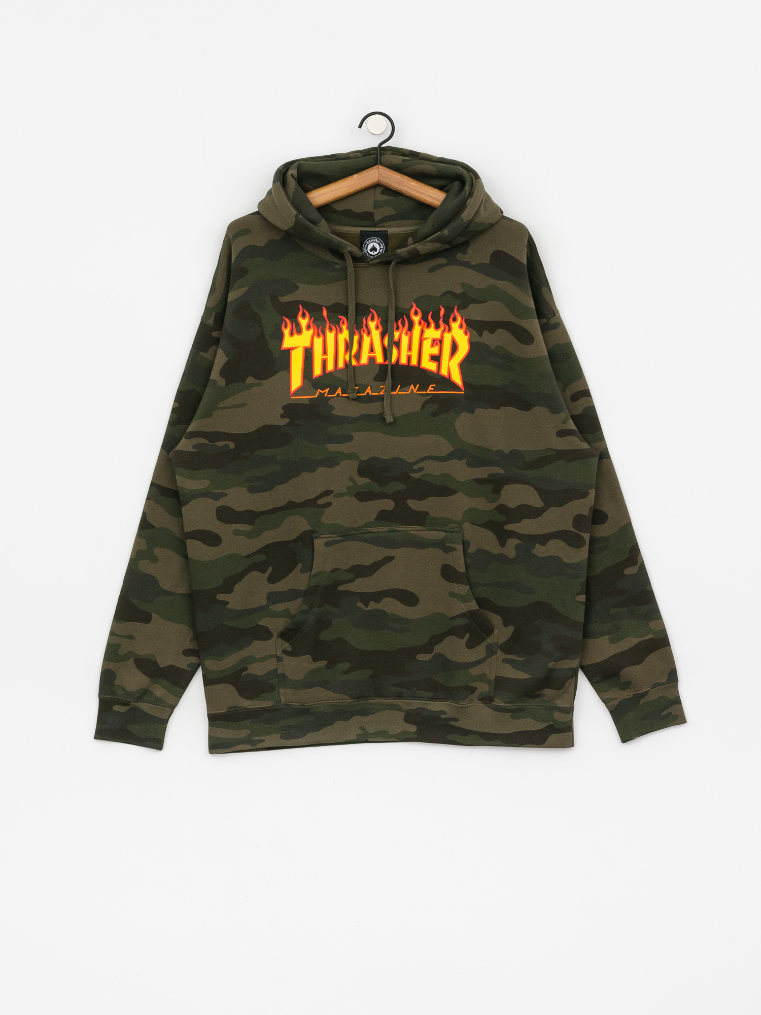 Thrasher Flame HD Hoodie (forest camo)