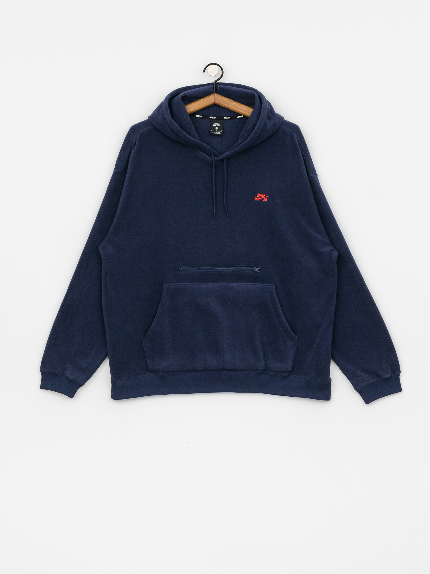 Nike SB Novelty HD Hoodie navy blue (midnight navy/bright crimson)