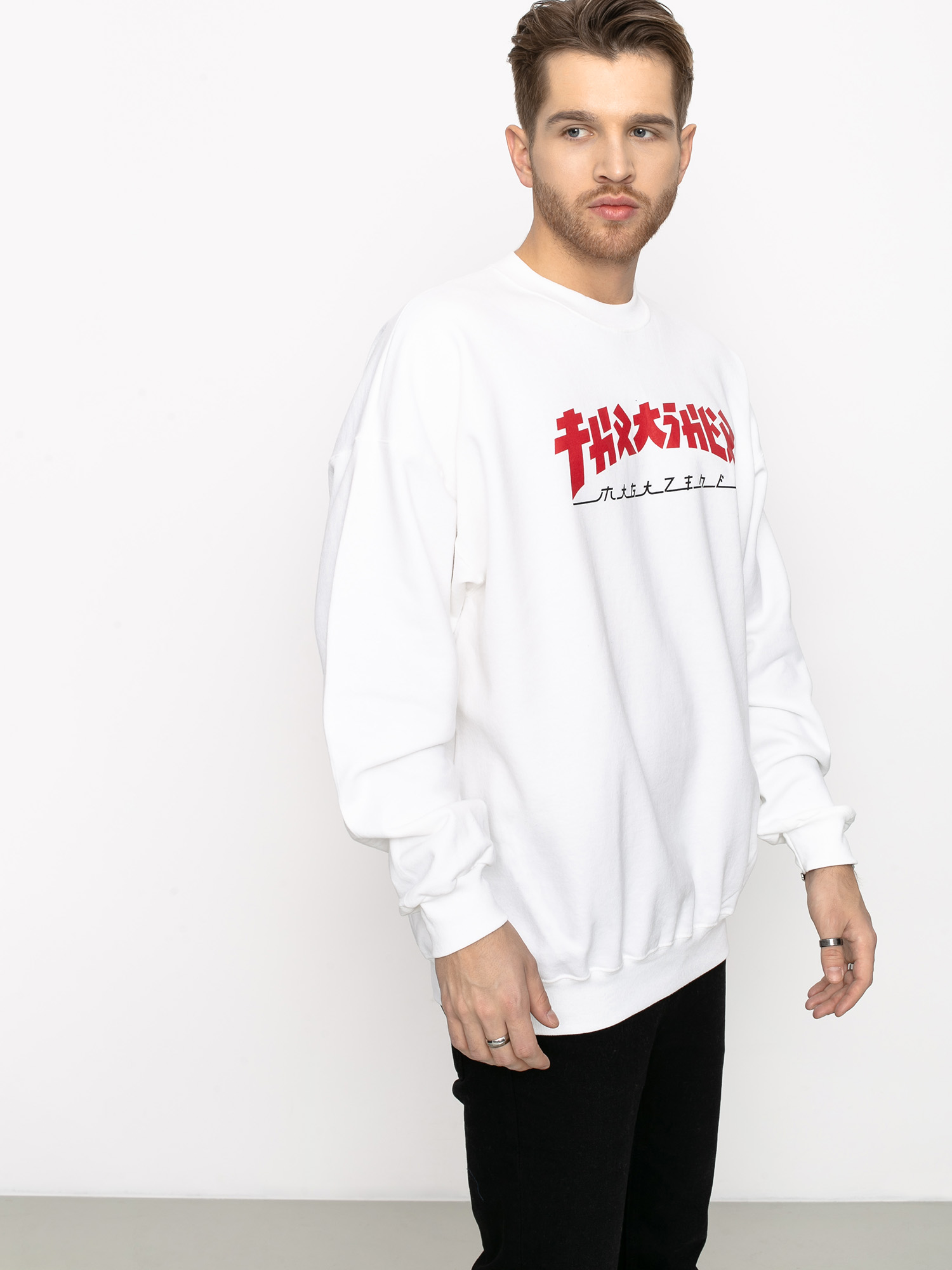 Thrasher Godzilla Crew Sweatshirt (white)