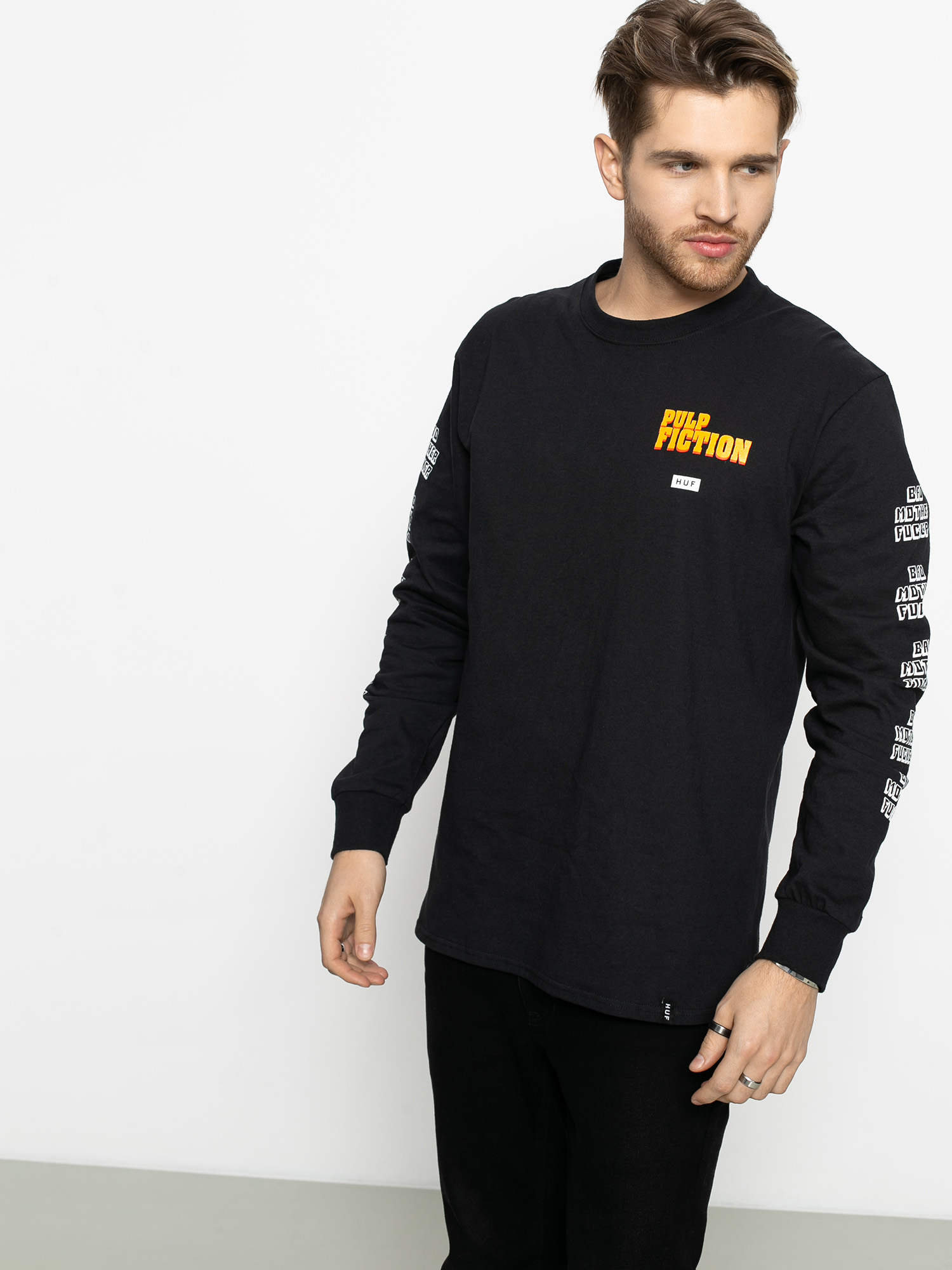 HUF Pulp Fiction Bad Mother Fucker Longsleeve black black