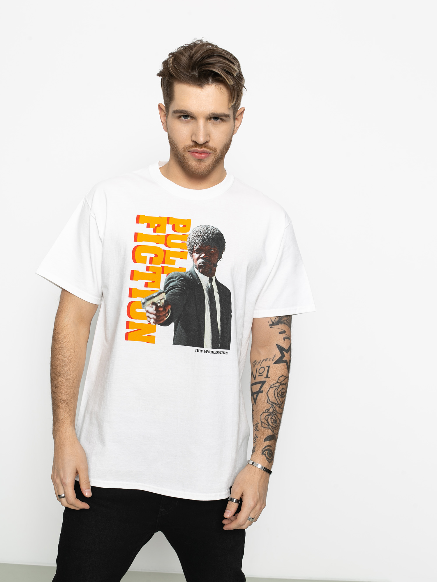 HUF PULP FICTION Pulp Fiction Movie T-shirt Men's S size cotton black type Vintage Second Hand