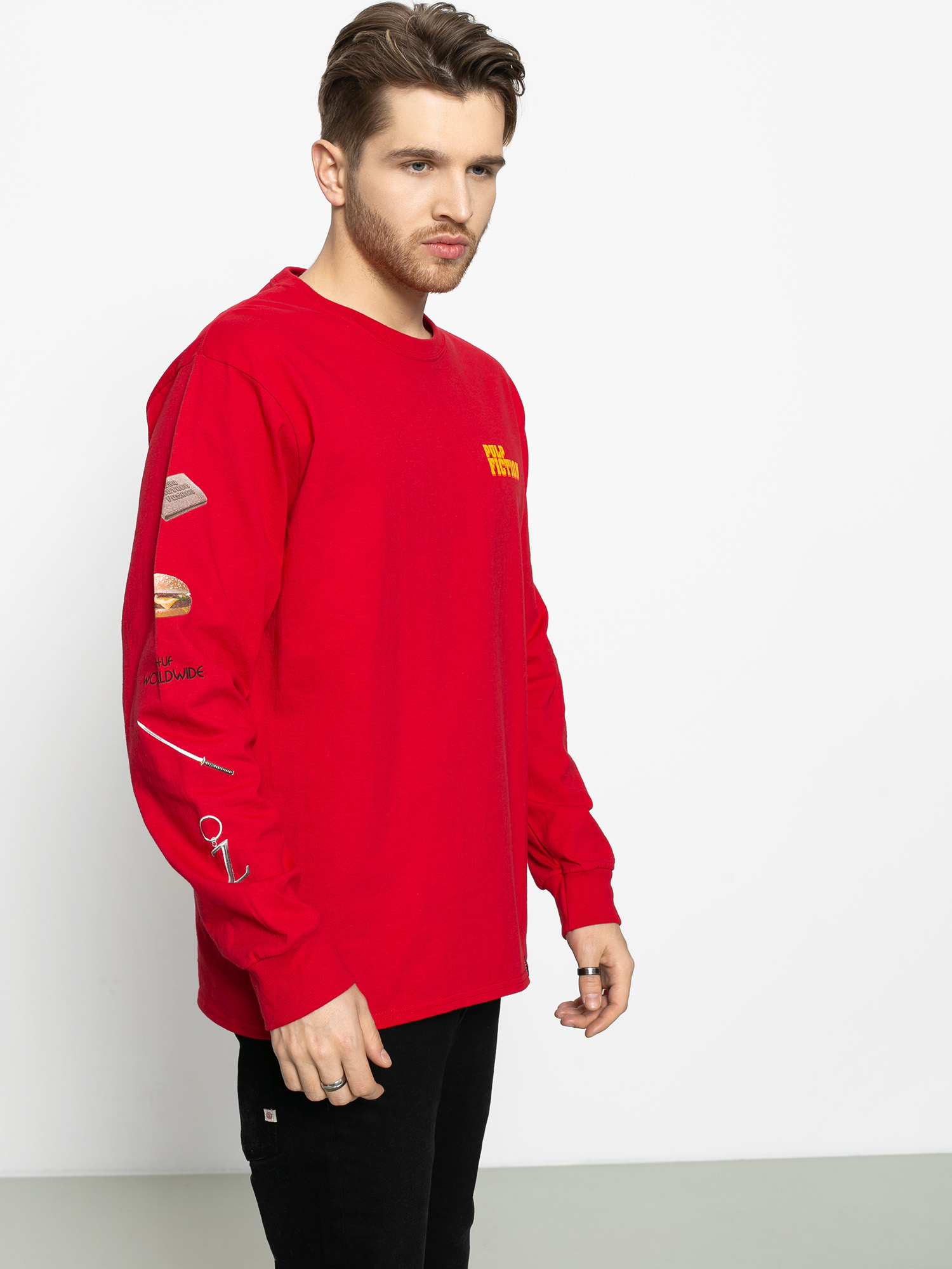 HUF Pulp Fiction Pulp Props Longsleeve red red