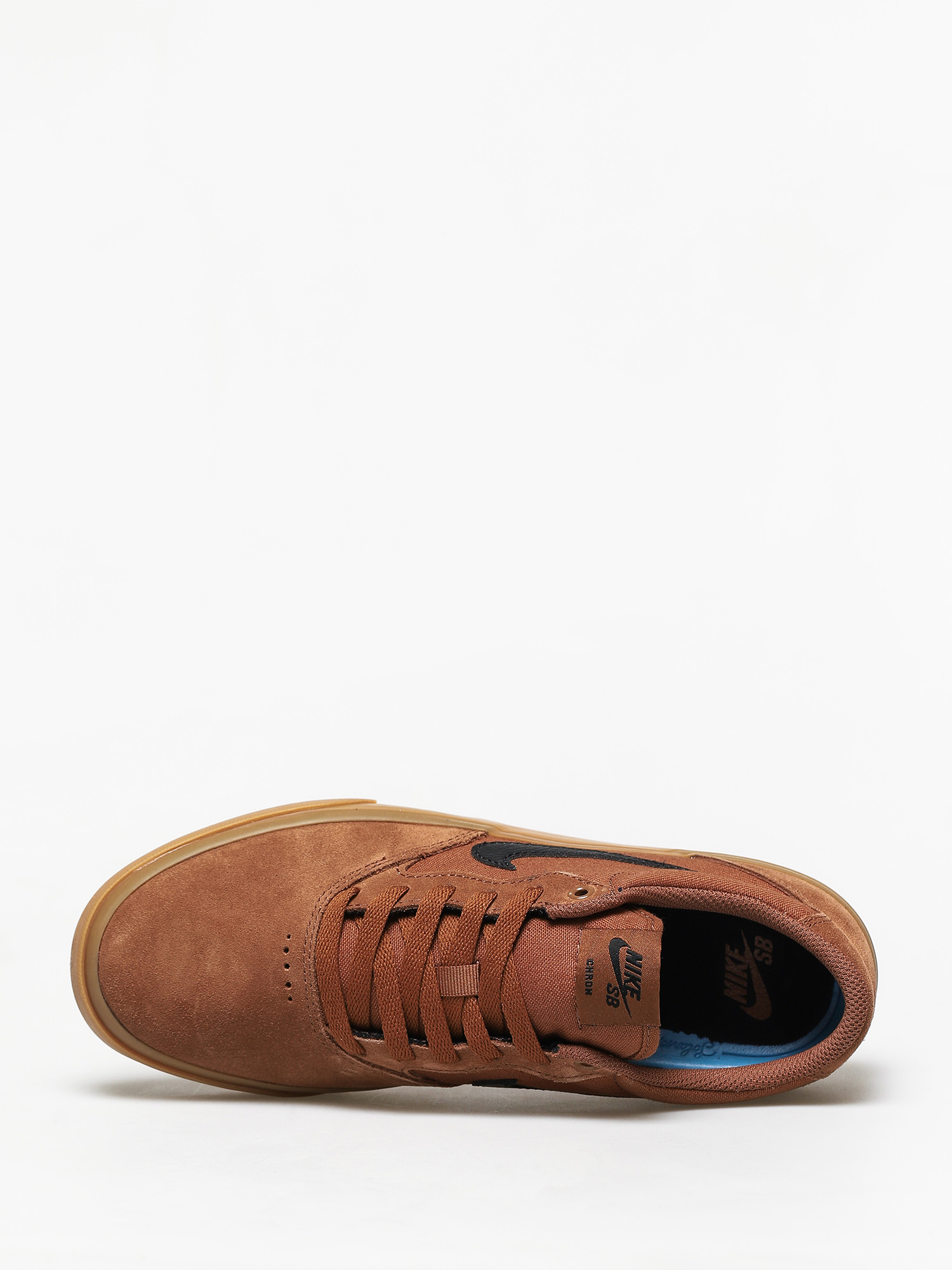 nike sb chron solarsoft shoes black white gum light brown