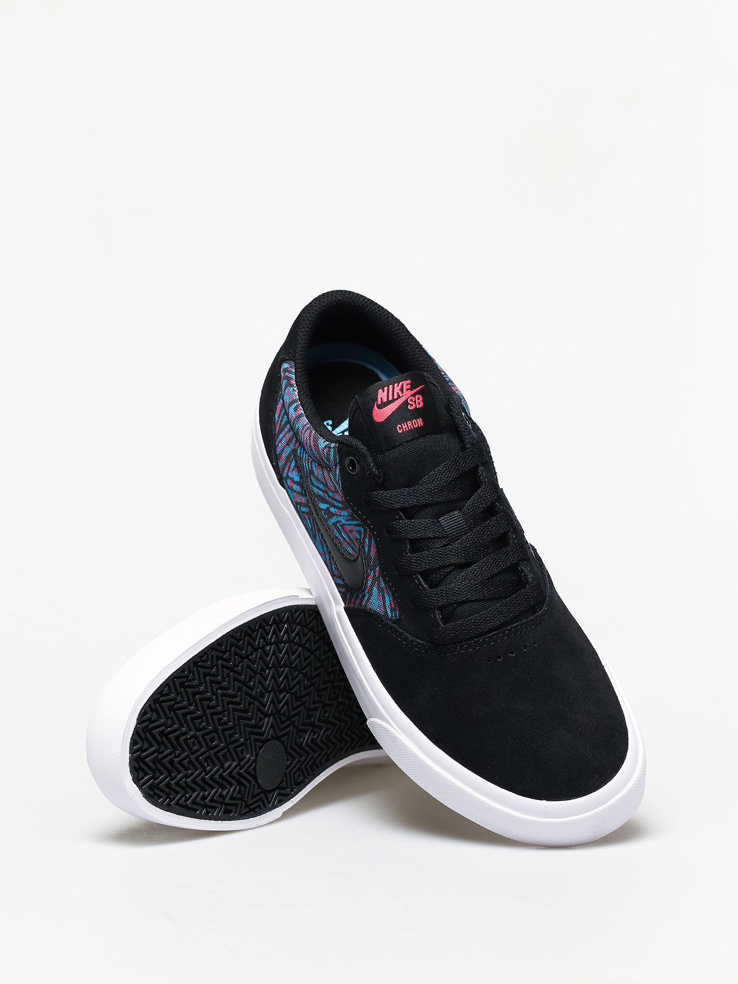 Nike SB Chron Solarsoft Premium Shoes (black/black laser blue watermelon)