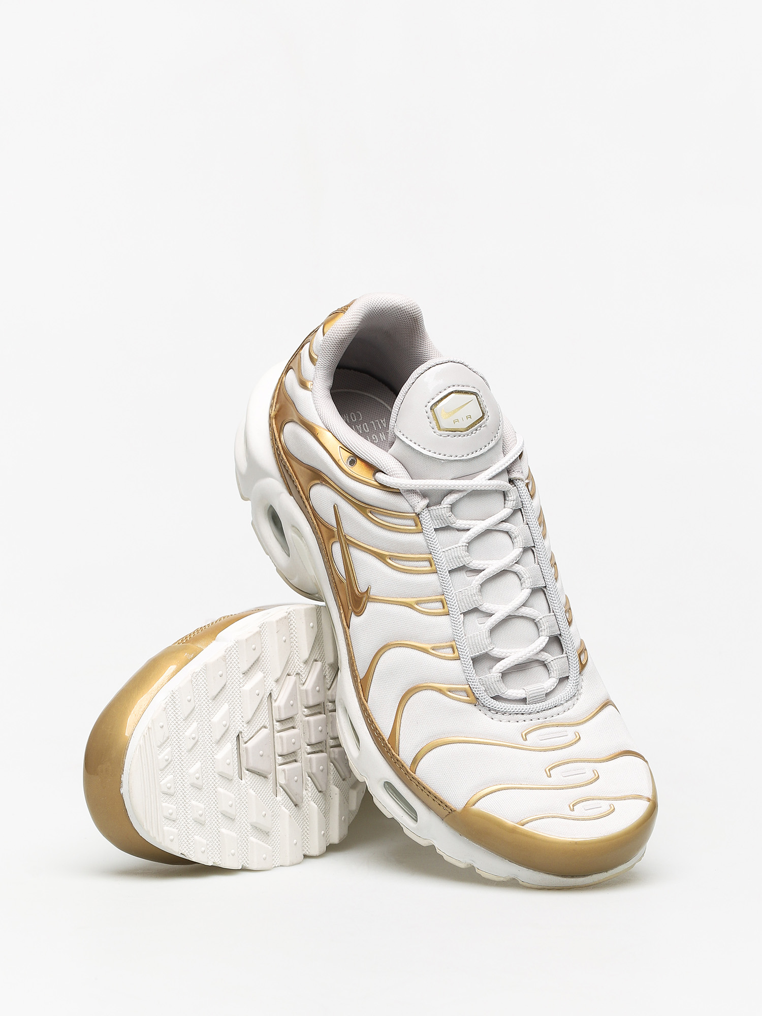 nike air max plus white gold