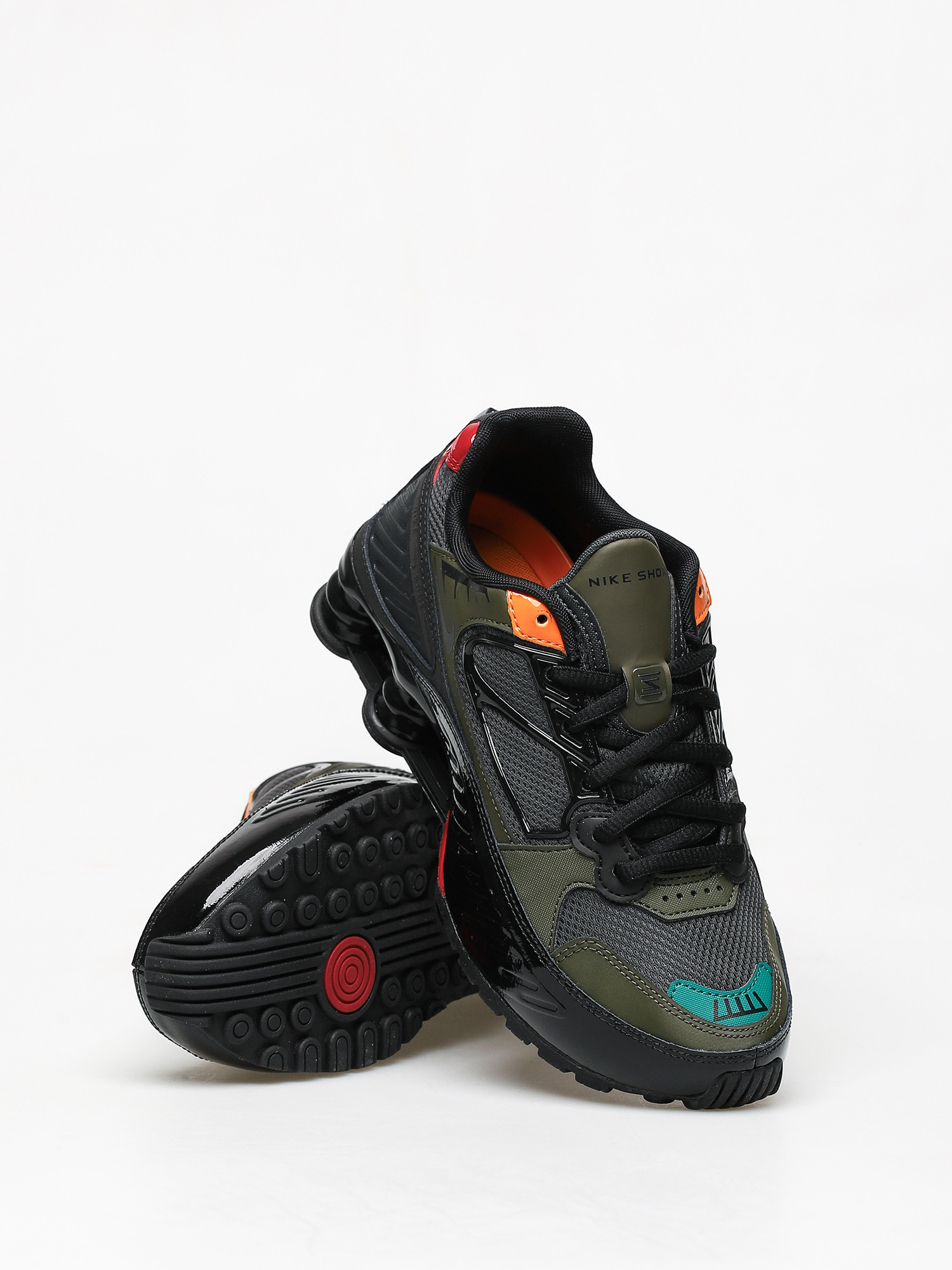 Nike Shox Enigma Shoes Wmn (black/anthracite cargo khaki gym red)