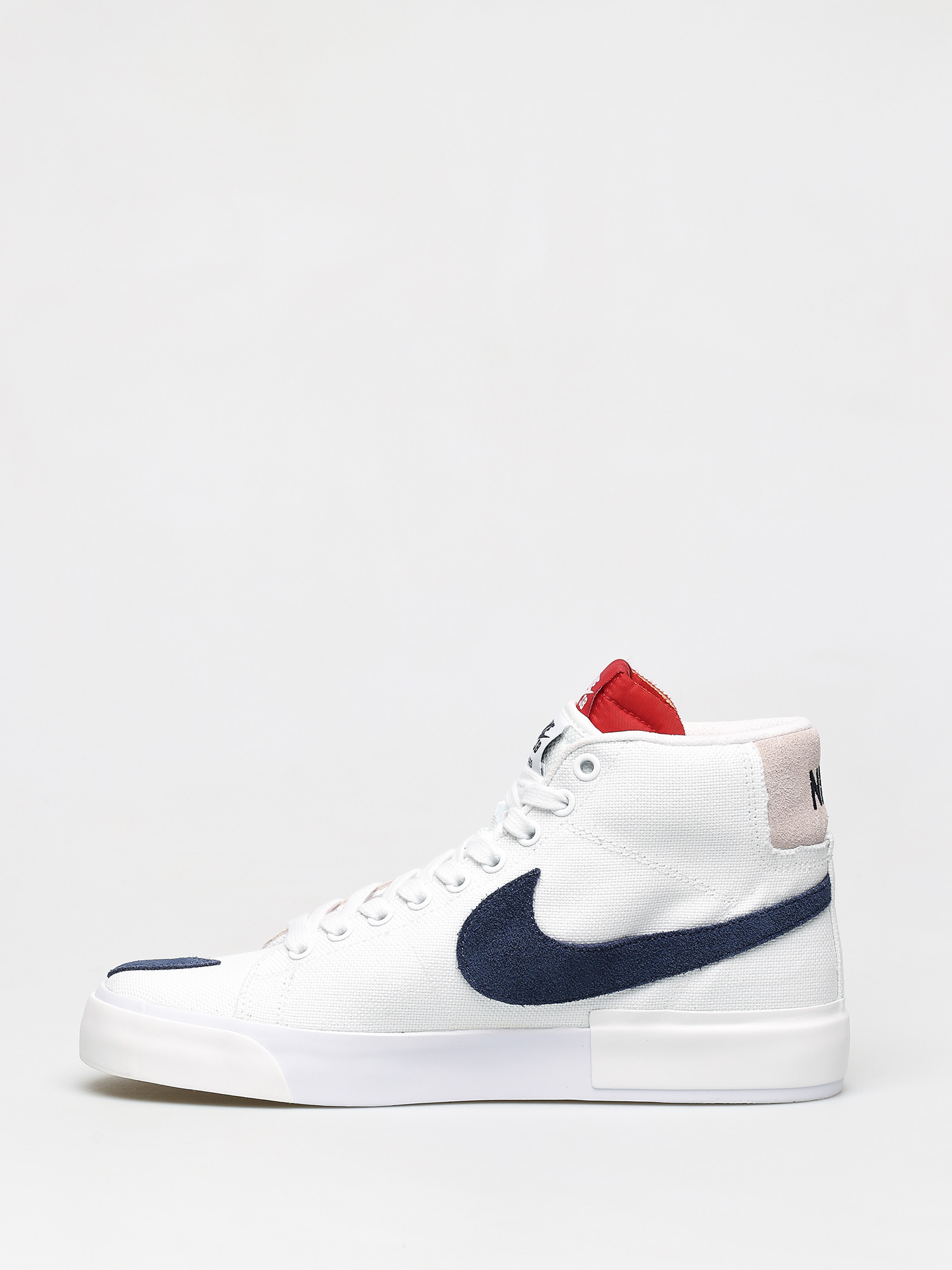 nike sb zoom blazer mid edge shoes white midnight navy