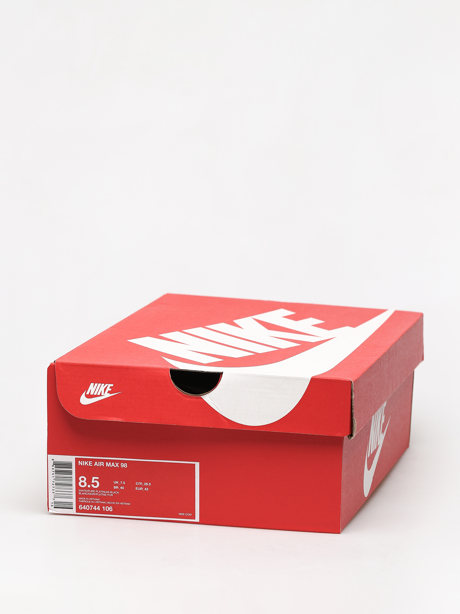 Nike Air Max 98 Shoes (white/pure platinum black reflect silver)