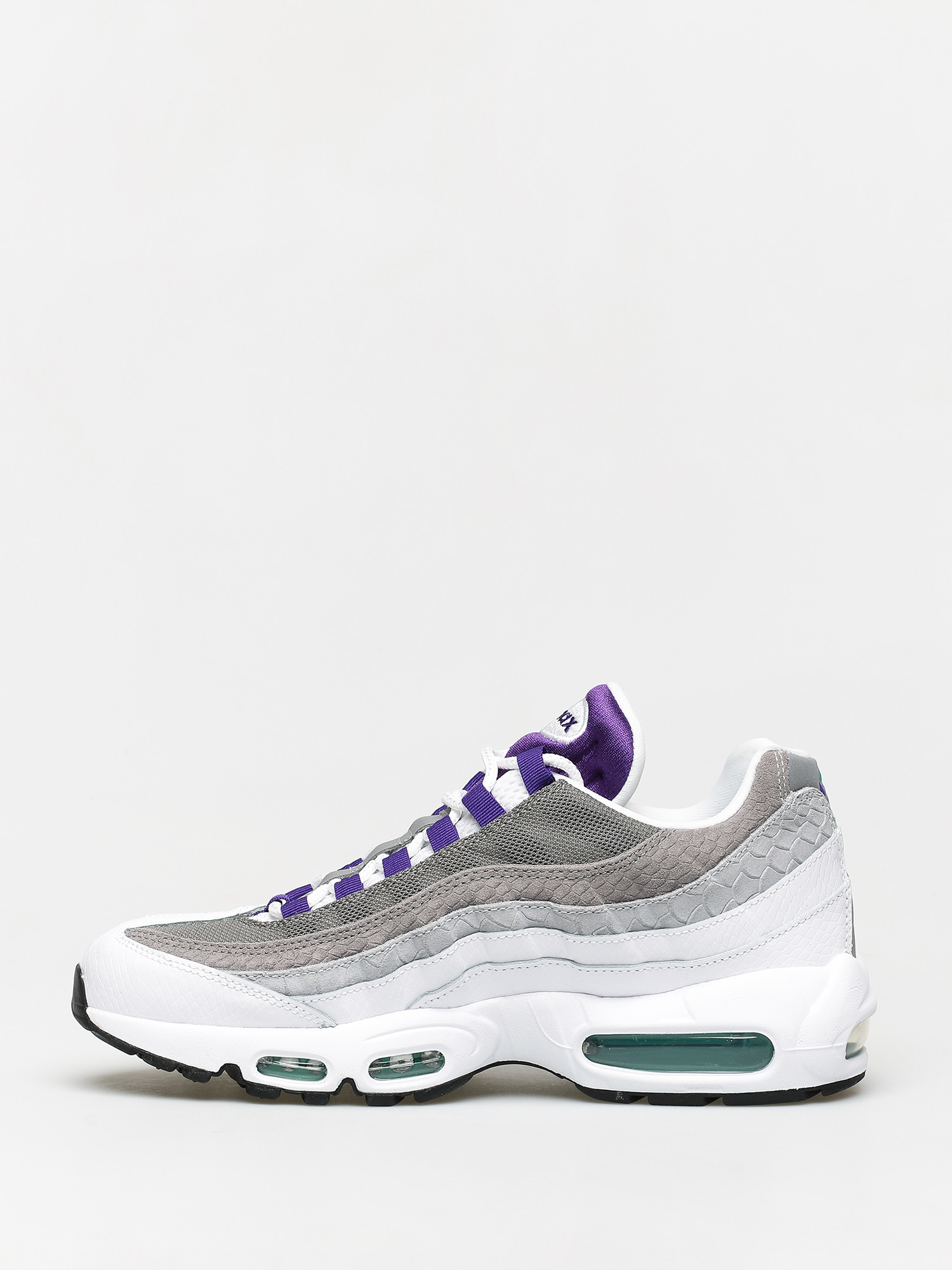 Nike Air Max 95 Lv8 Shoes (white/court purple emerald green)