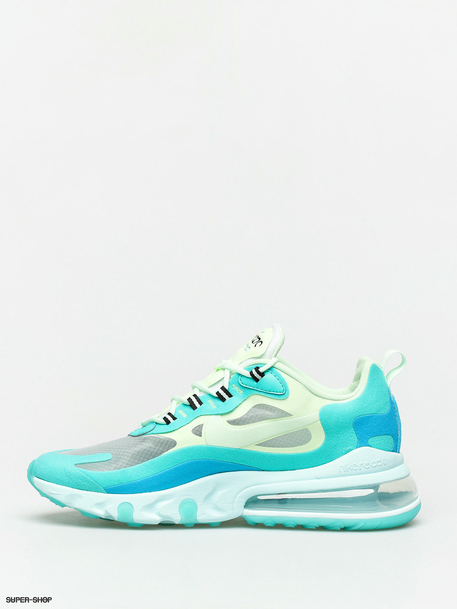 Nike Air Max 270 React Shoes Hyper Jade Frosted Spruce Barely Volt