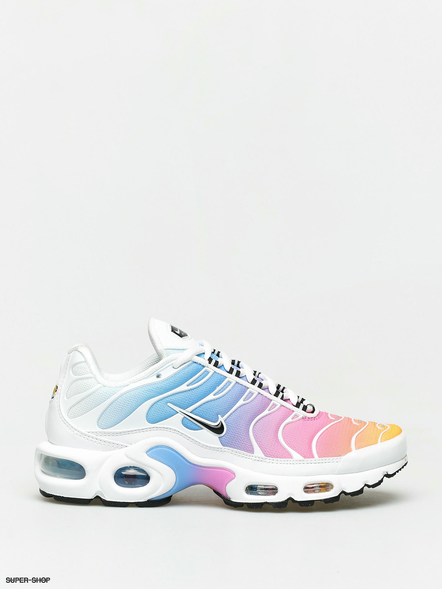 Nike women's air max plus shoes white/black/university clearance blue