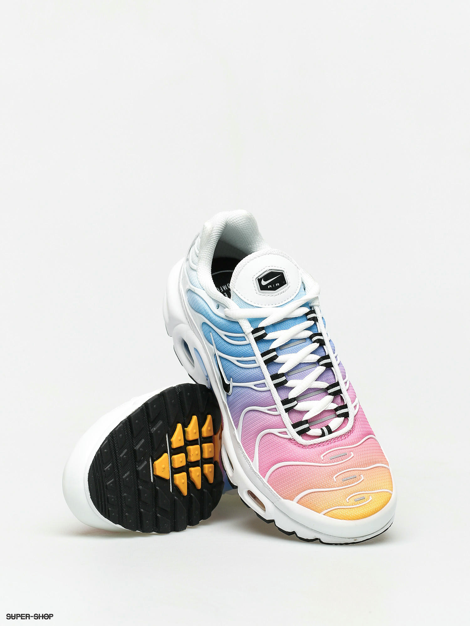 Air max plus sale white/black/university blue/psychic pink/gold