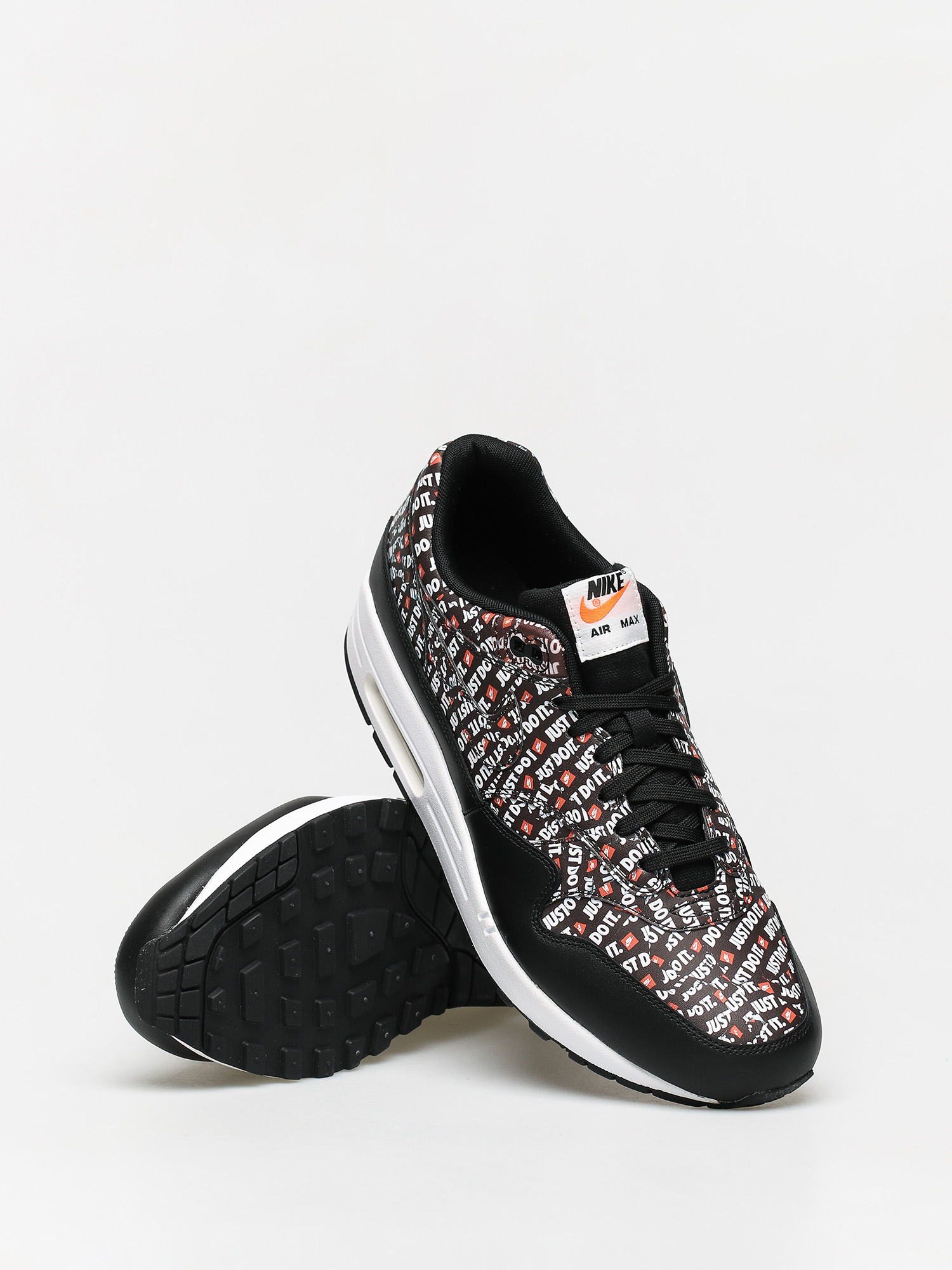 Nike Air Max 1 Premium Shoes (black/white total orange)