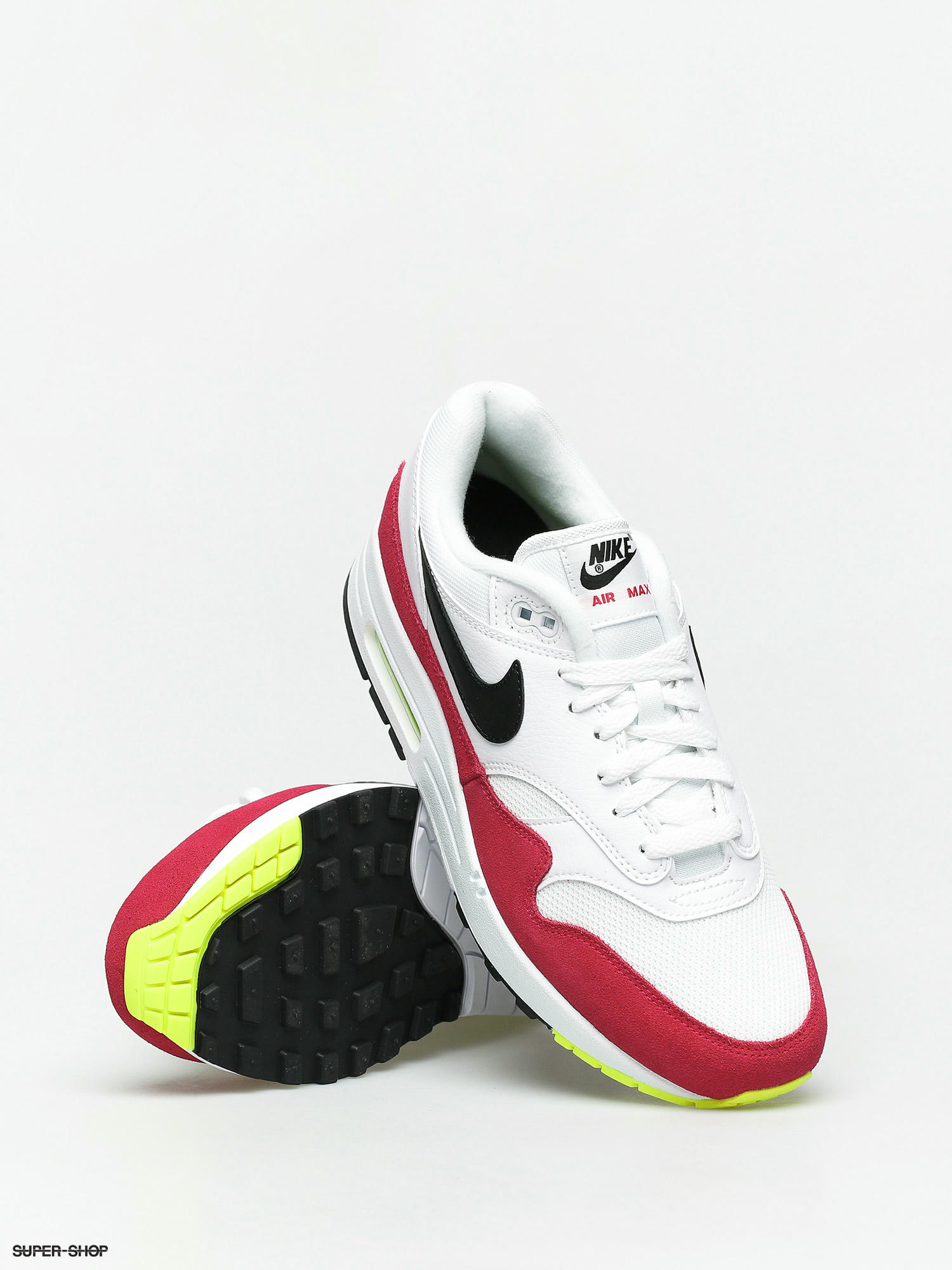 white pink and neon air max