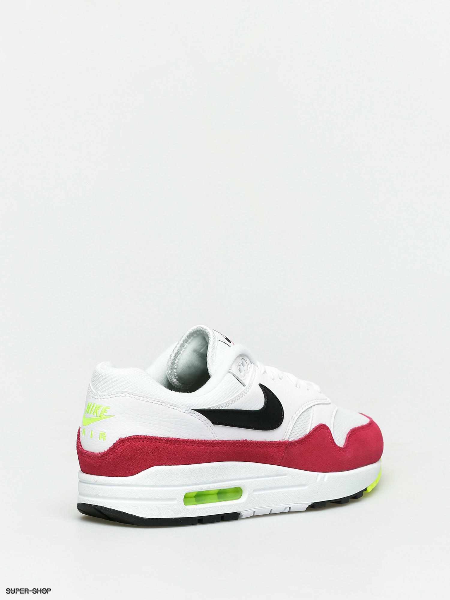 Air max 1 trainers cheap white black volt rush pink