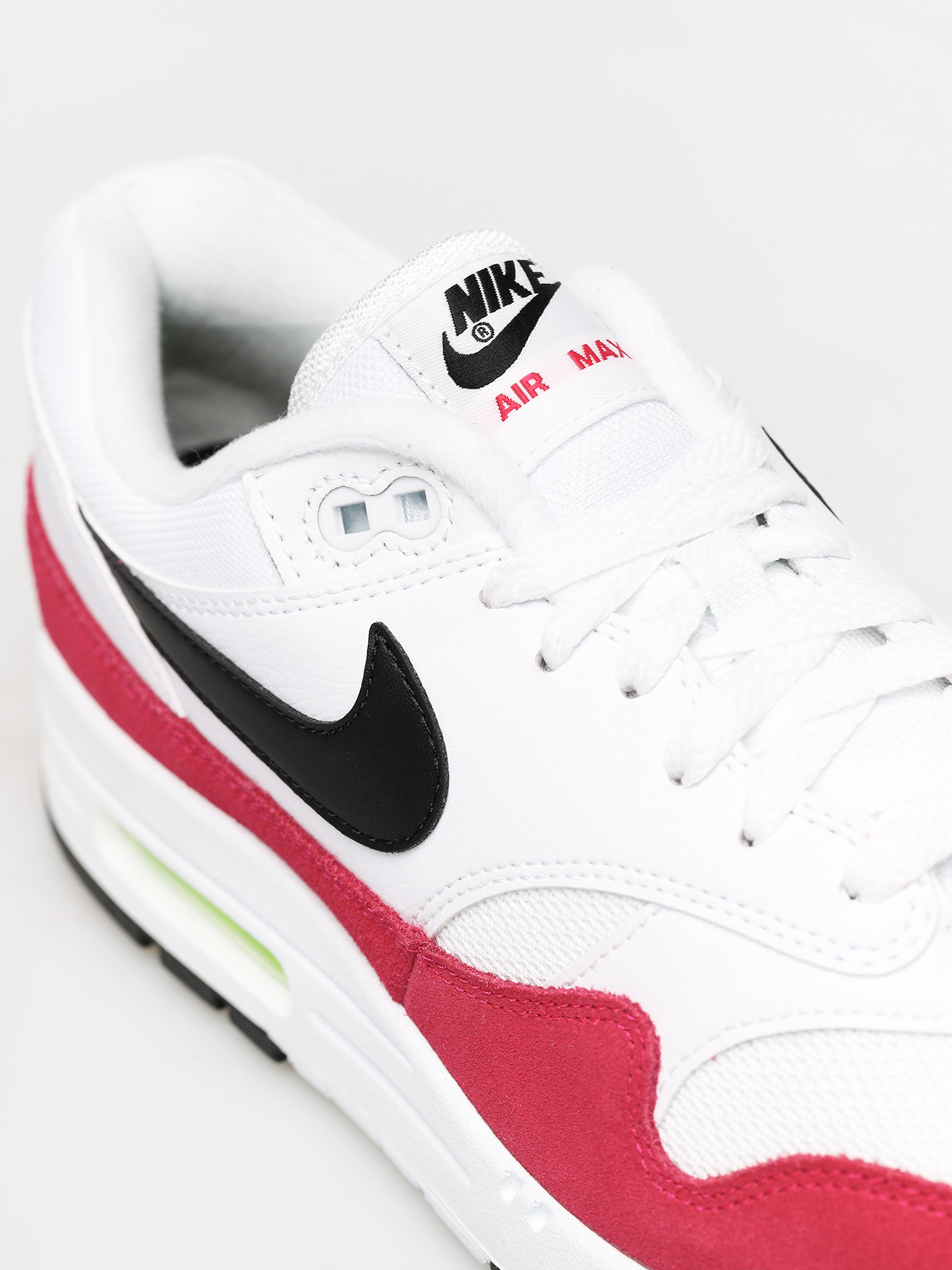 nike air max 1 white black volt rush pink