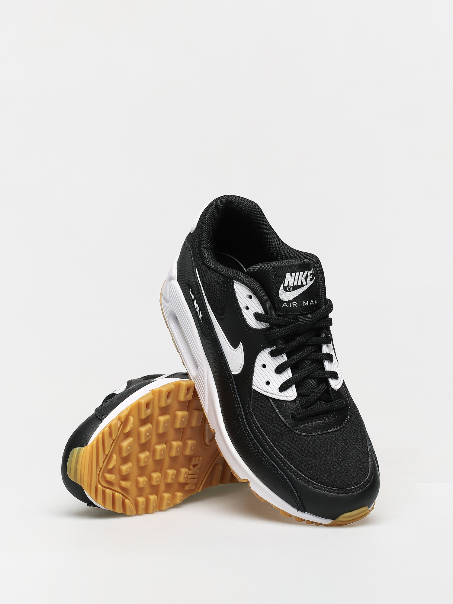 Nike Air Max 90 Schuhe Wmn Schwarz black white gum light brown white