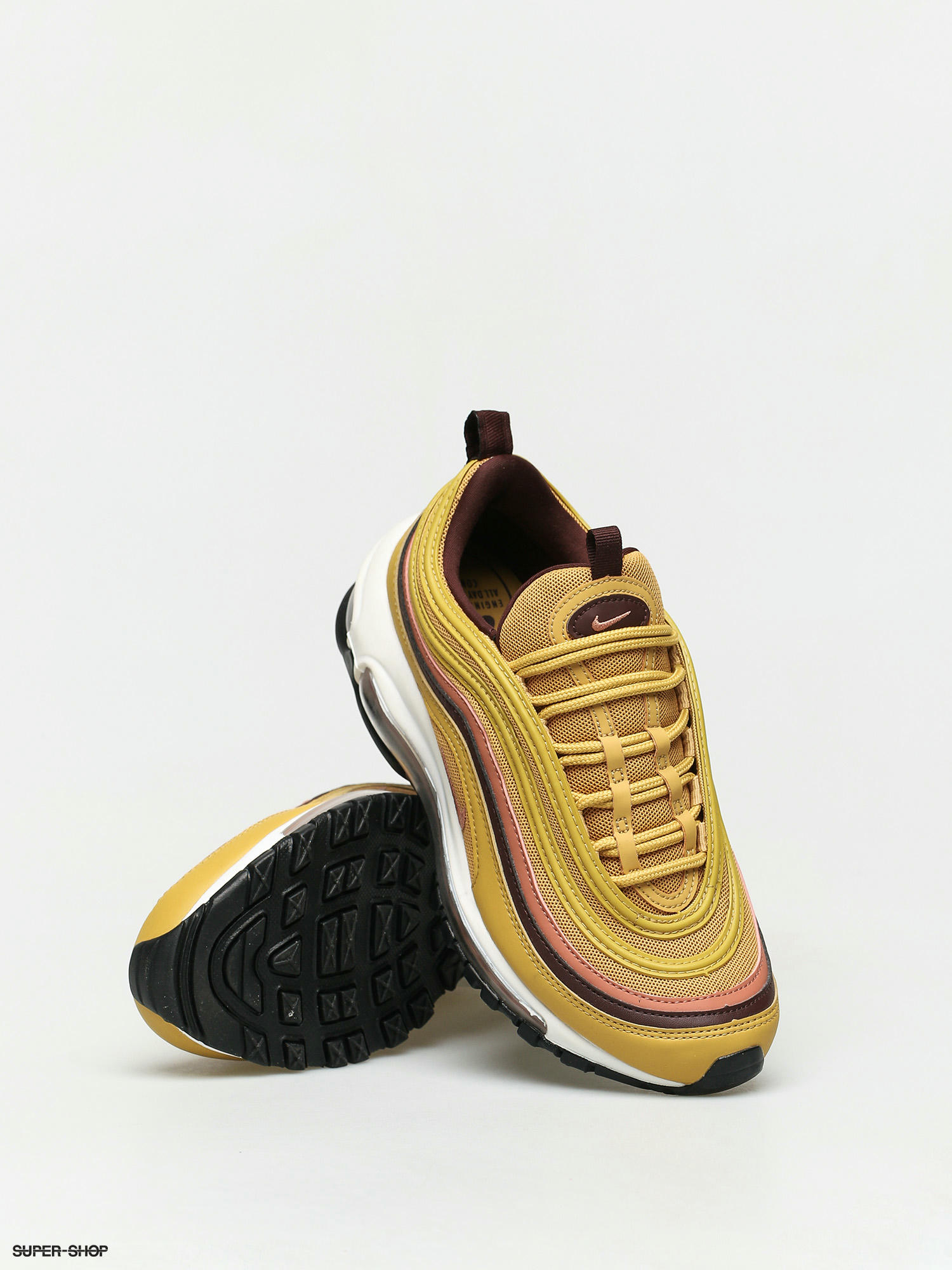 burgundy and gold nike shoes