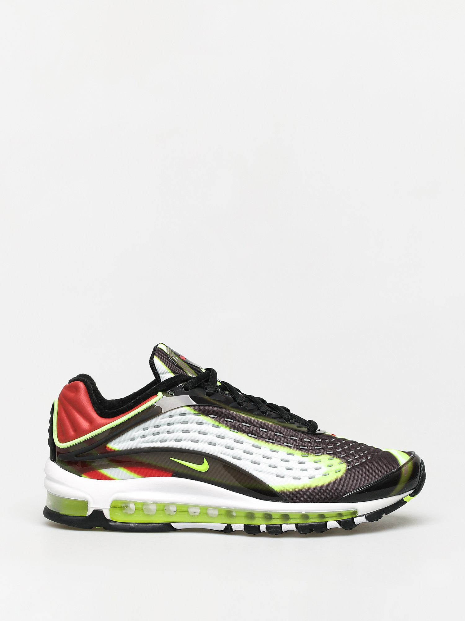 Nike Air Max Deluxe Shoes (black/volt habanero red white)
