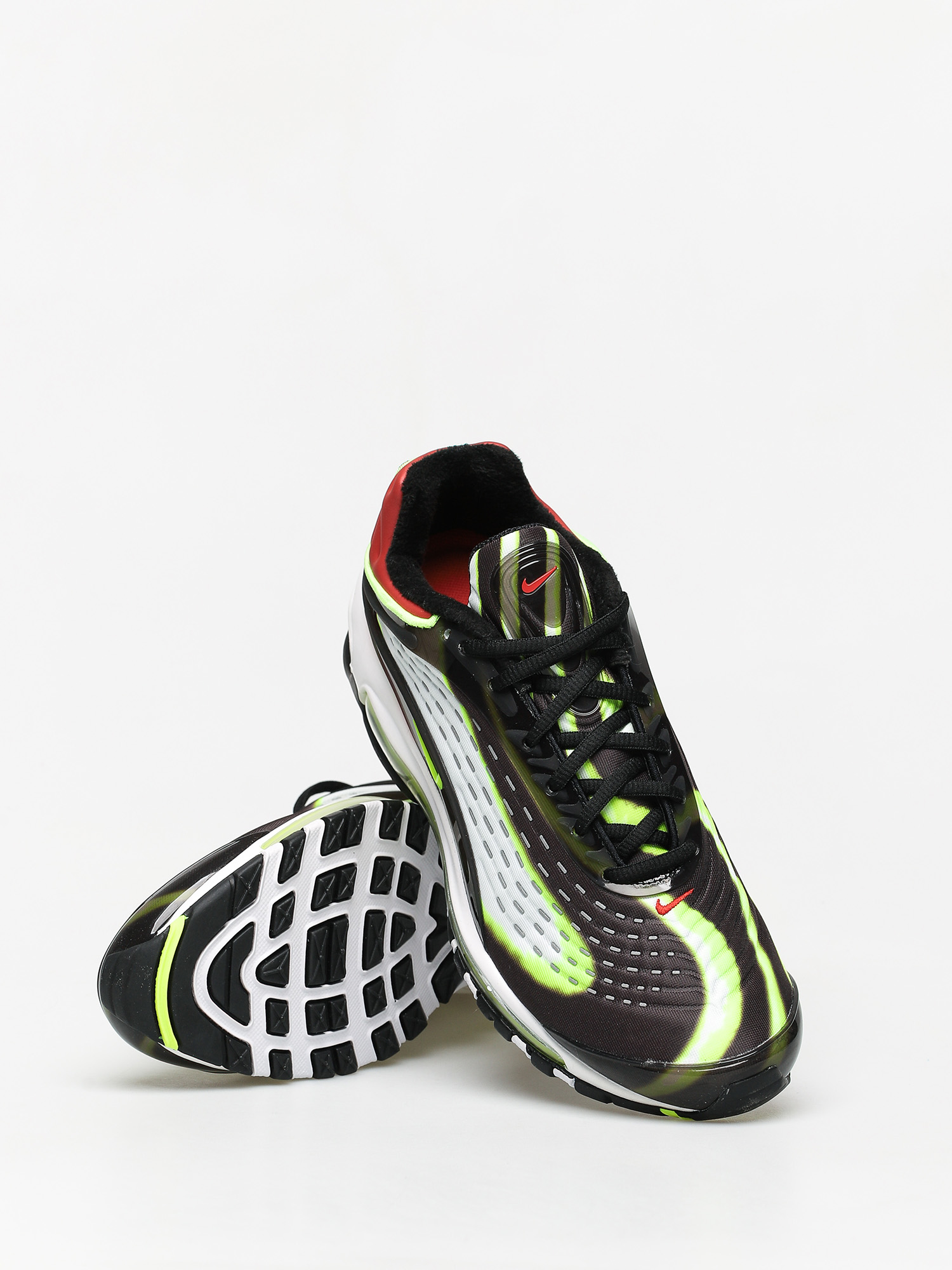 Nike Air Max Deluxe Shoes (black/volt habanero red white)