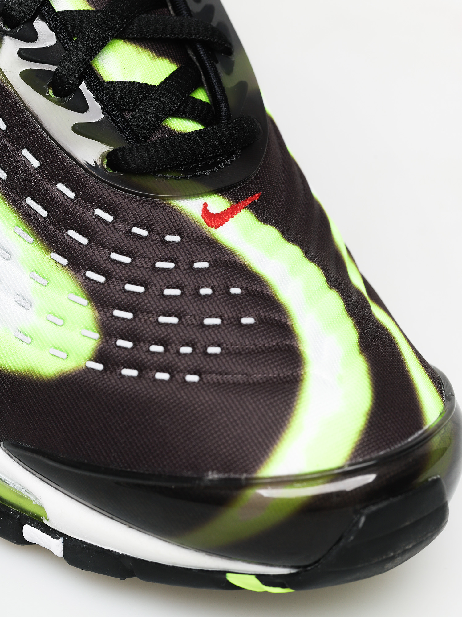 Nike Air Max Deluxe Shoes (black/volt habanero red white)