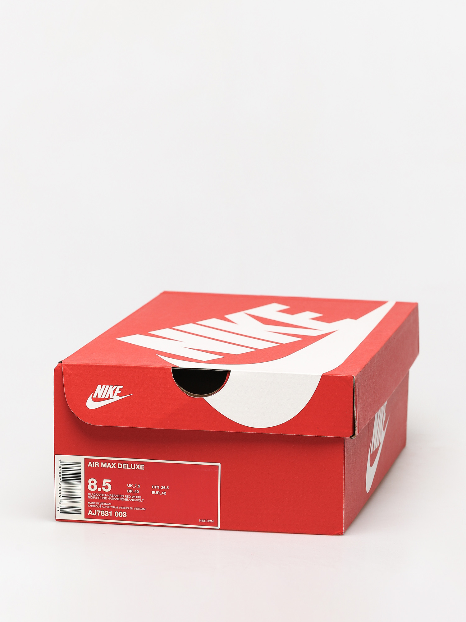 Nike Air Max Deluxe Shoes (black/volt habanero red white)