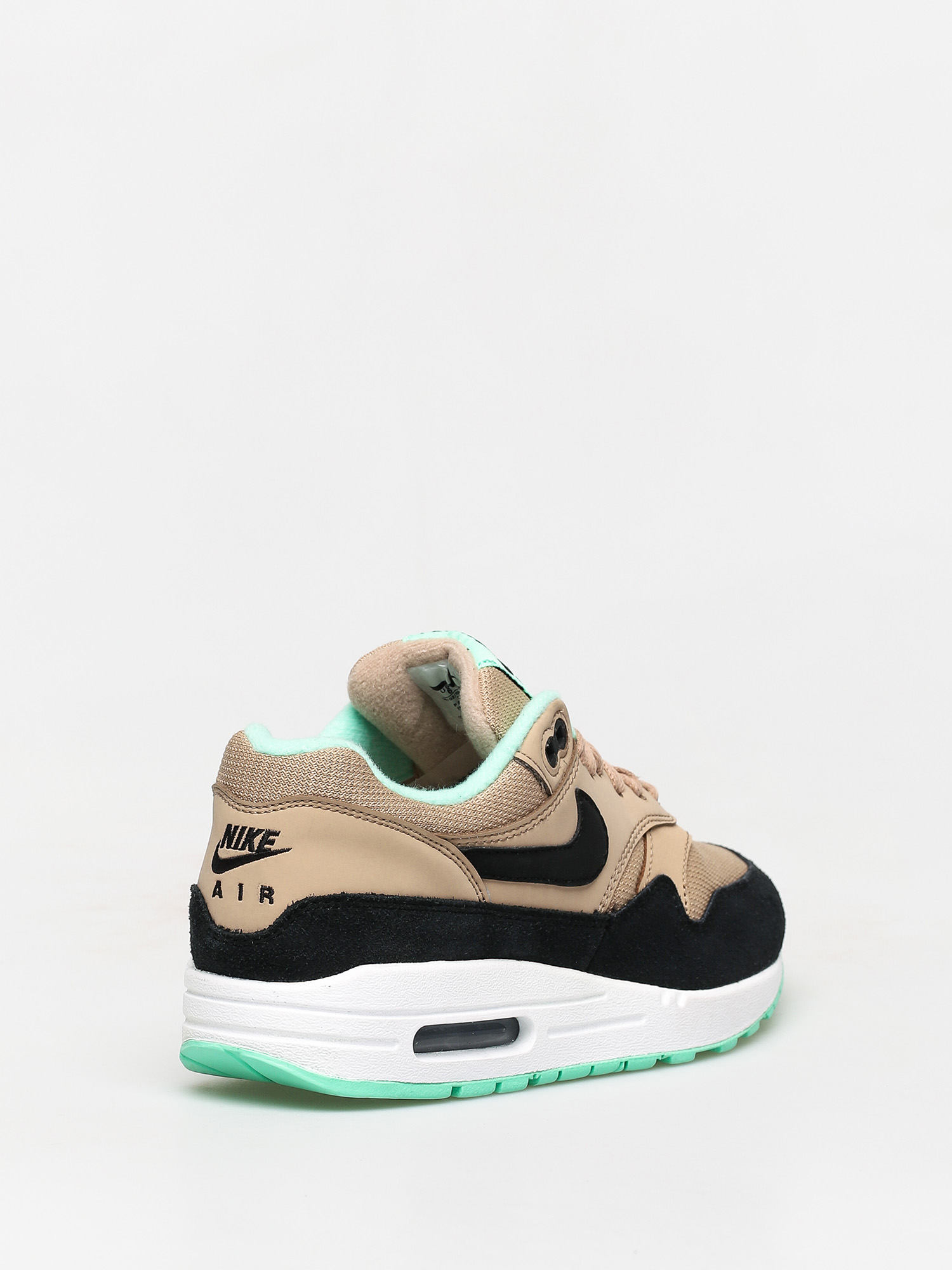 nike air max 1 desert black green glow