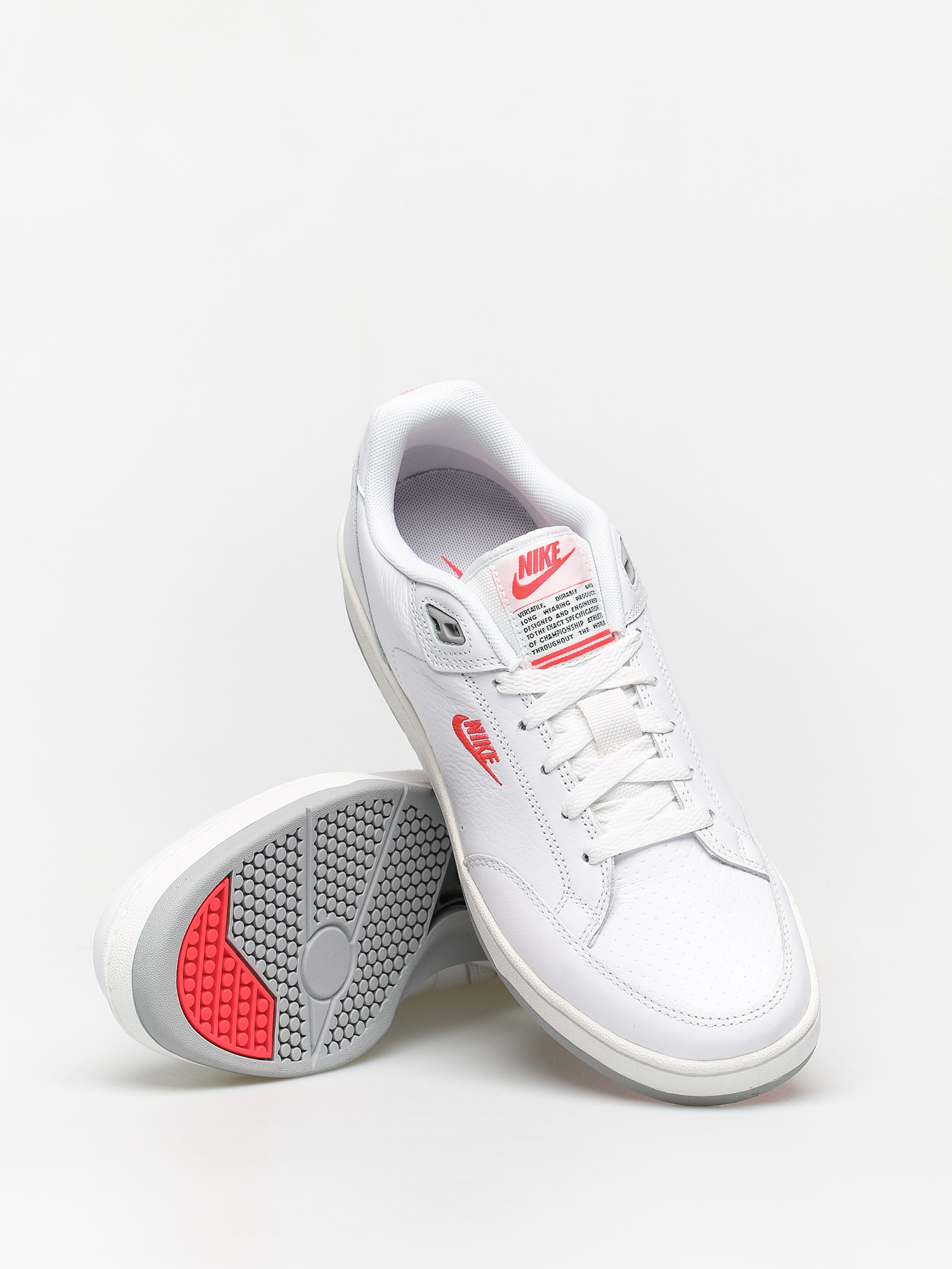 Nike Grandstand II Premium Shoes (white/solar red wolf grey)