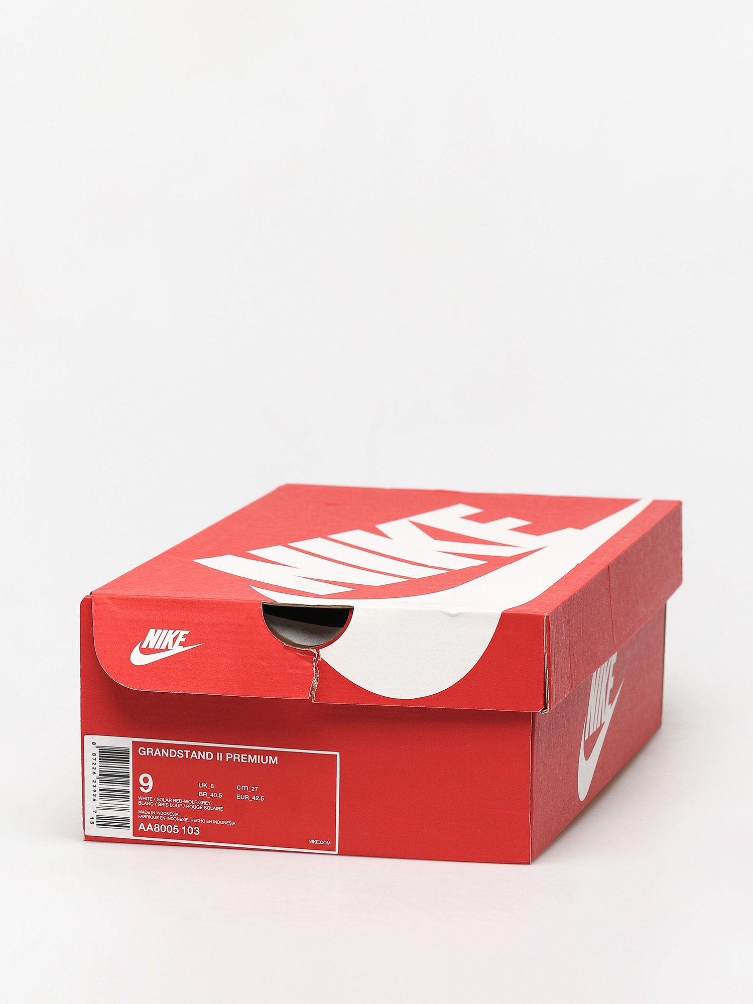 Nike Grandstand II Premium Shoes (white/solar red wolf grey)