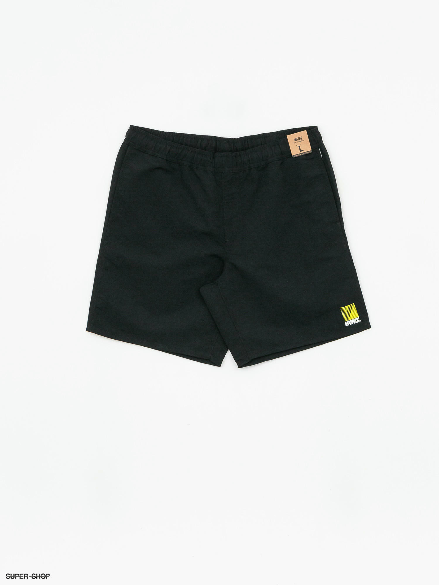 vans black nylon active shorts
