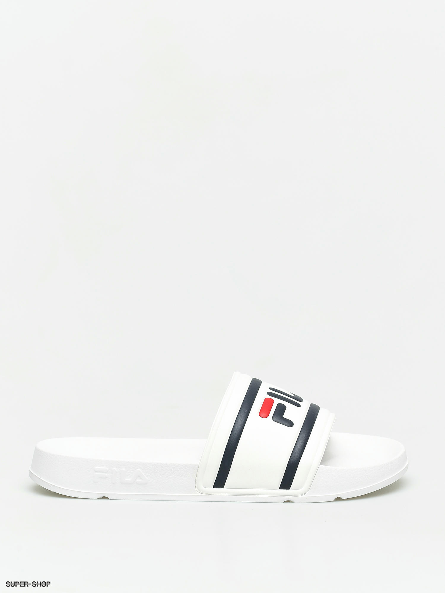 White hot sale fila slippers