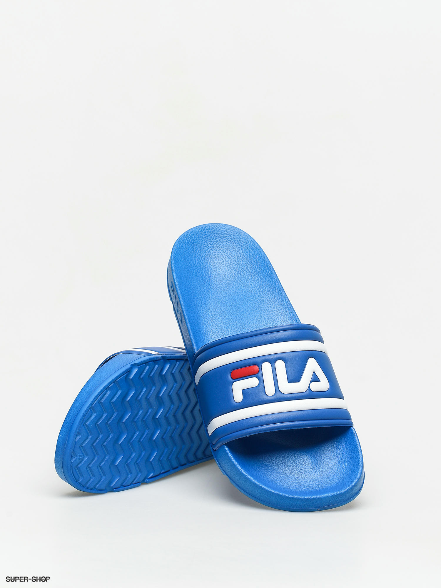 fila flip flops blue