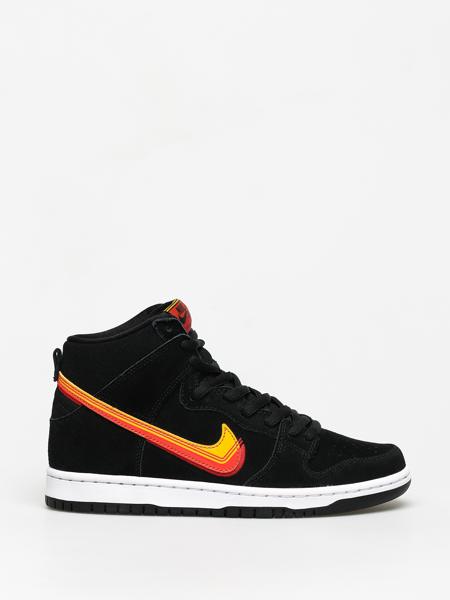 nike high tops orange and black