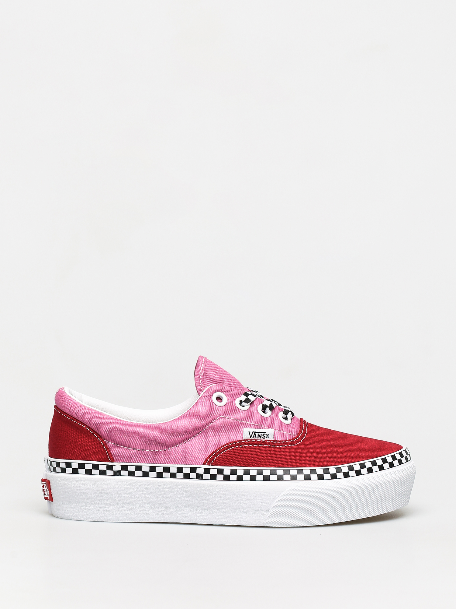 Vans platform outlet red