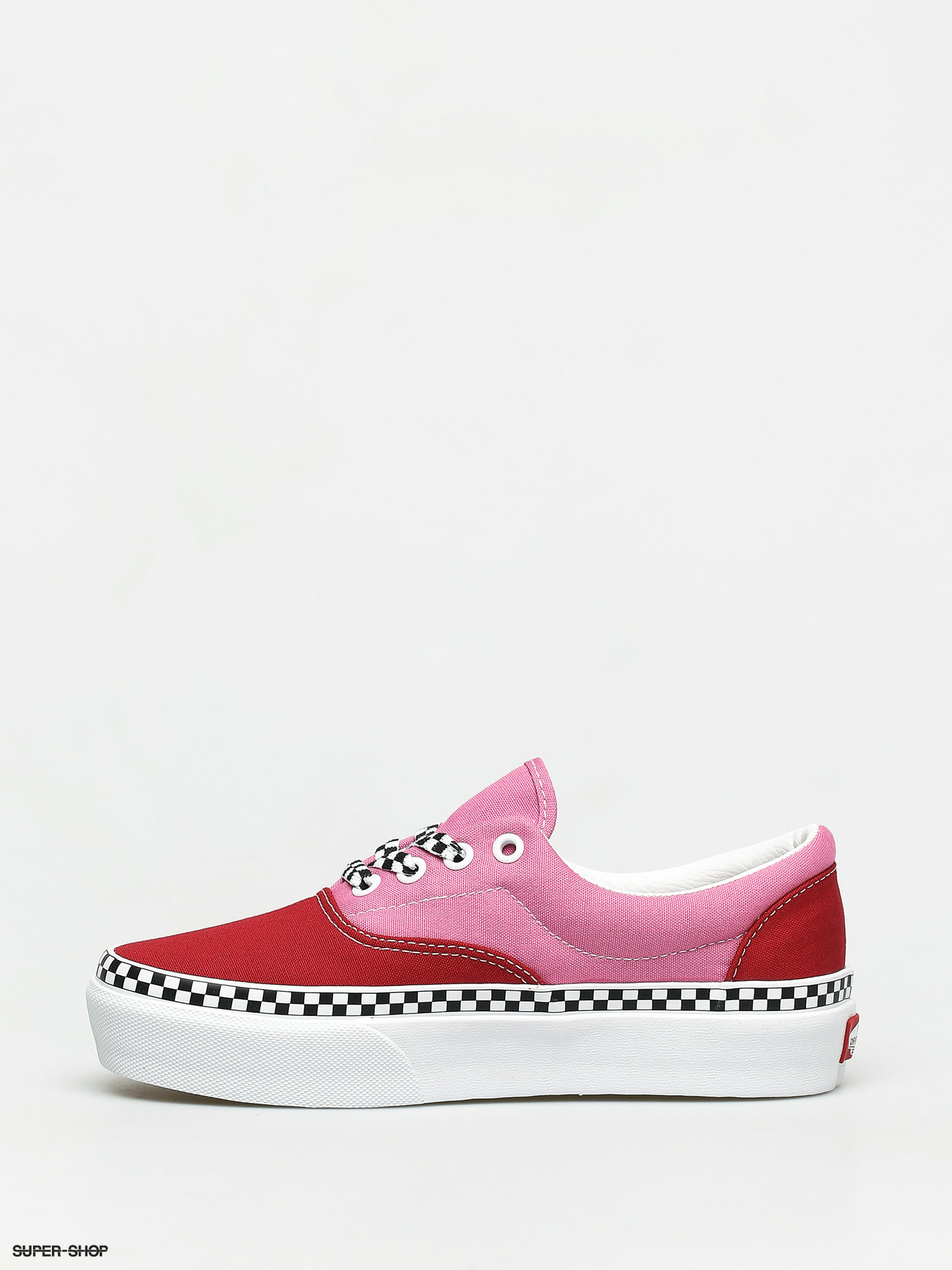 Vans platform outlet red