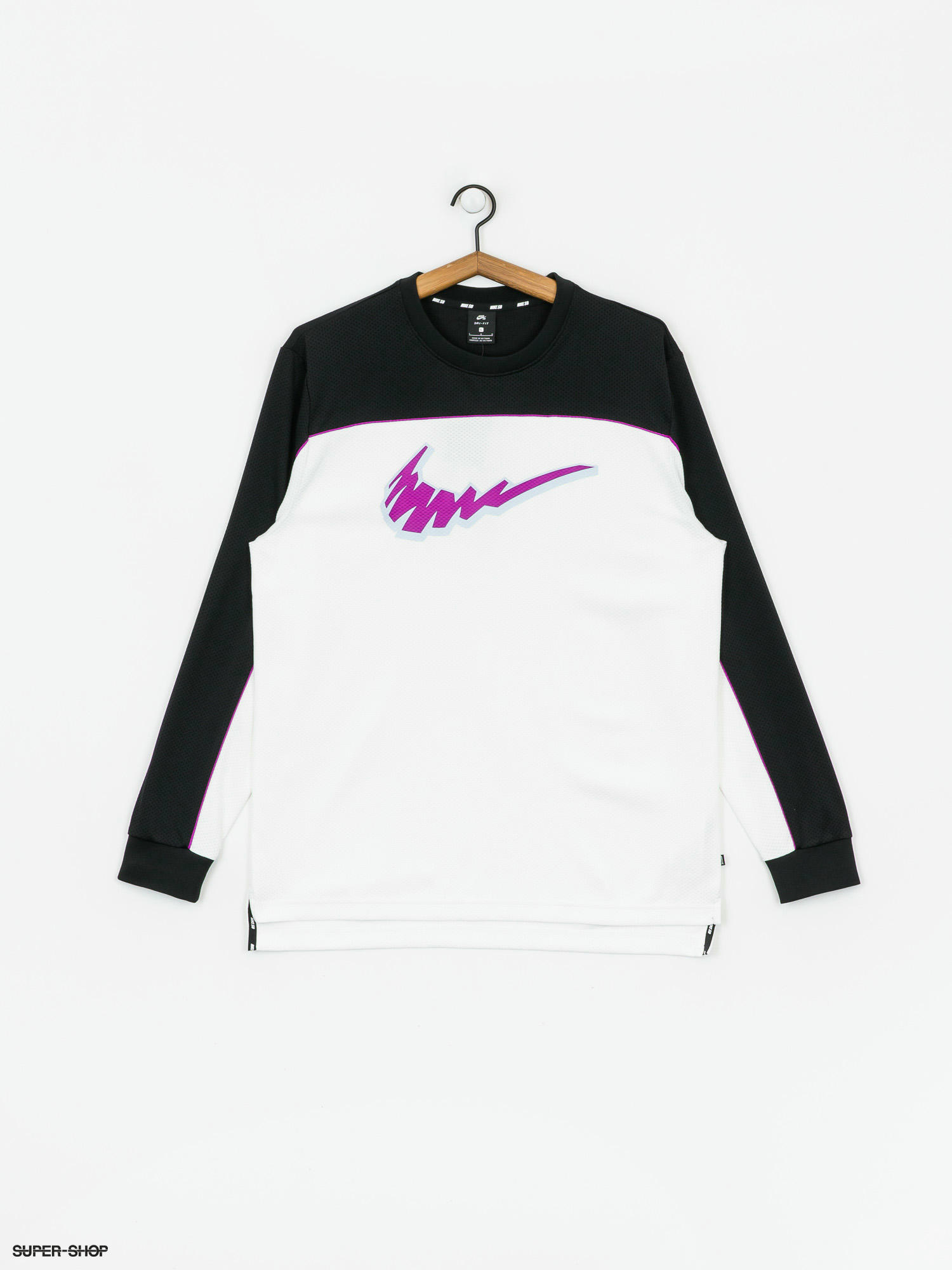 Nike SB Dri Fit Longsleeve (black/white/vivid purple/vivid purple)