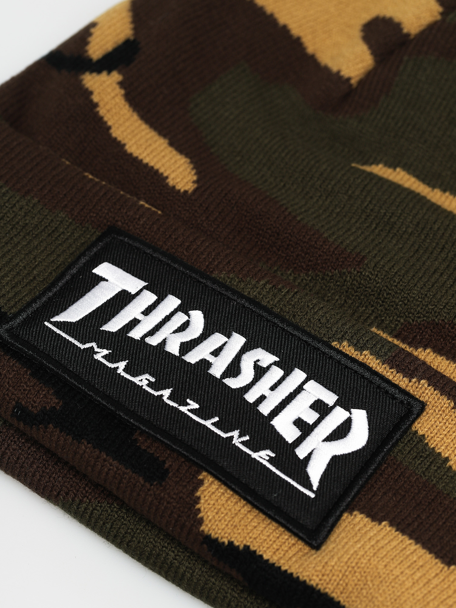 Thrasher Logo Patch Beanie (camo)