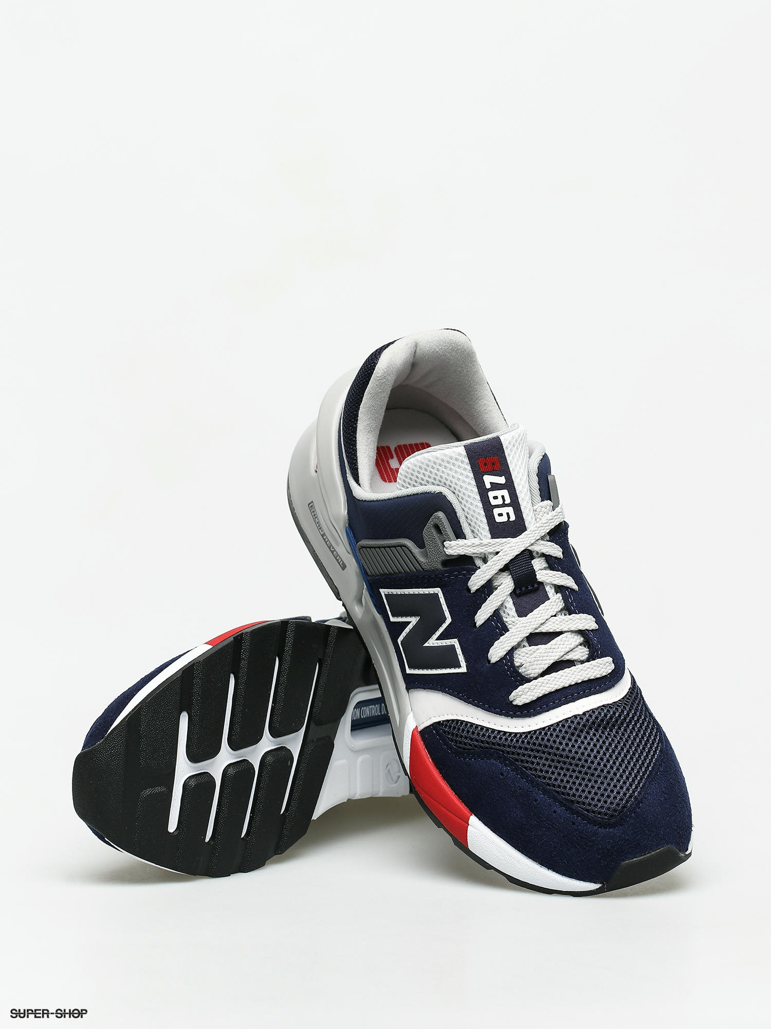 new balance navy and white