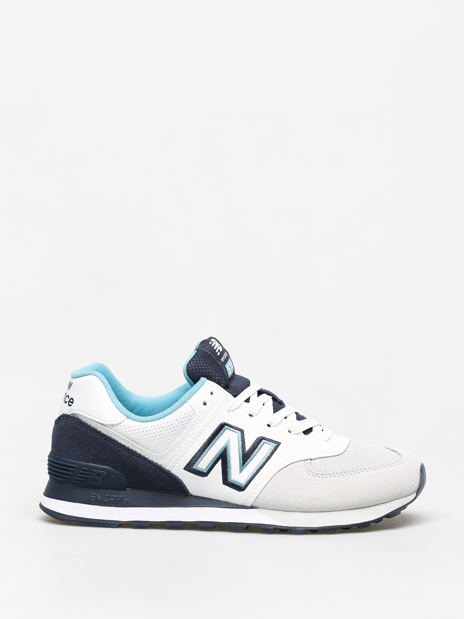 new balance 574 blue white