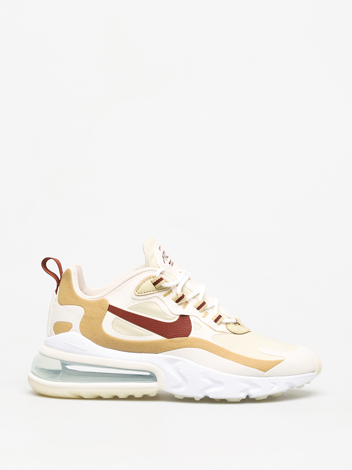Nike Air Max 270 React Shoes Wmn (team gold/cinnamon club gold pale ivory)