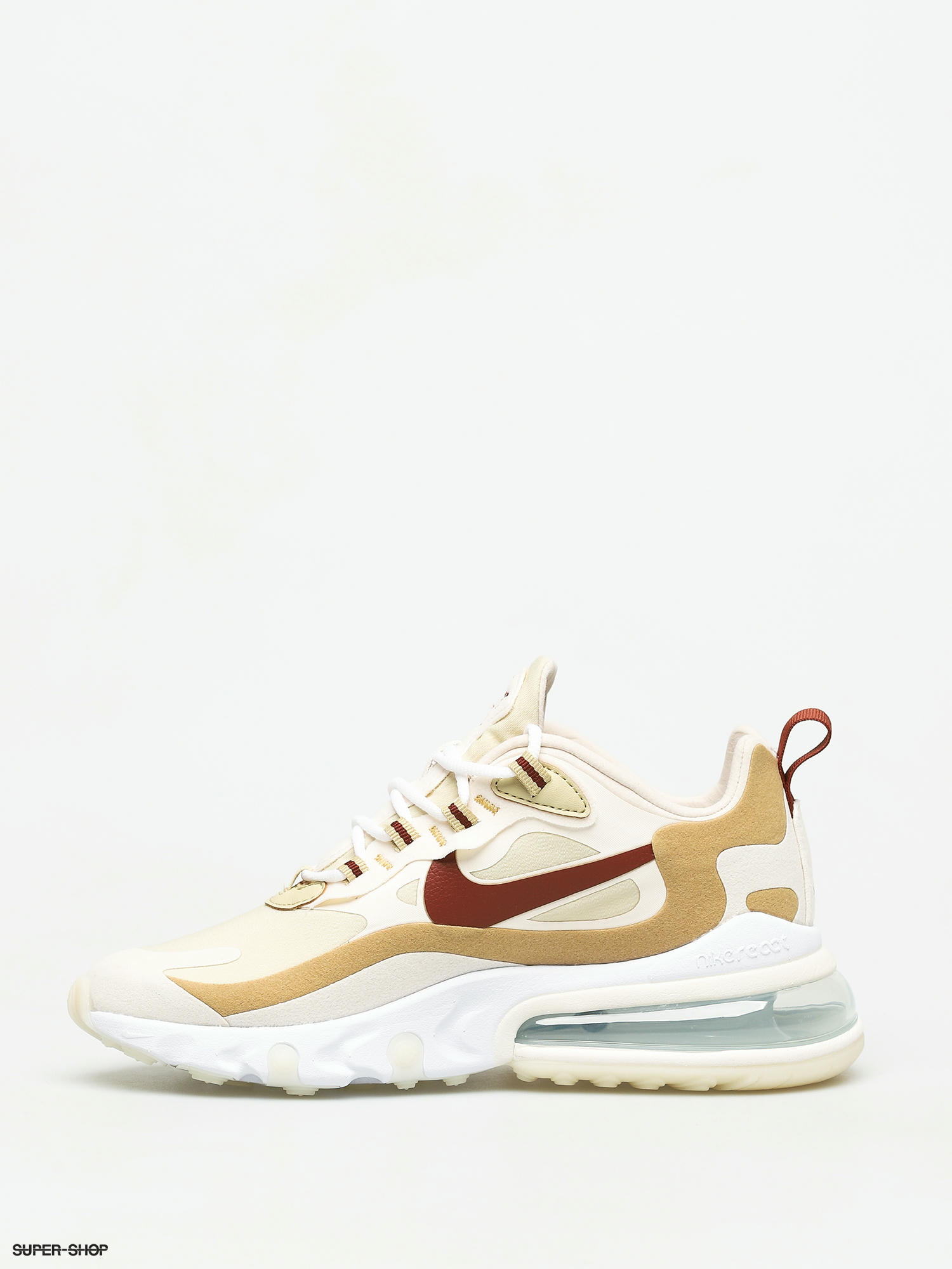 Nike beige air max 270 react best sale