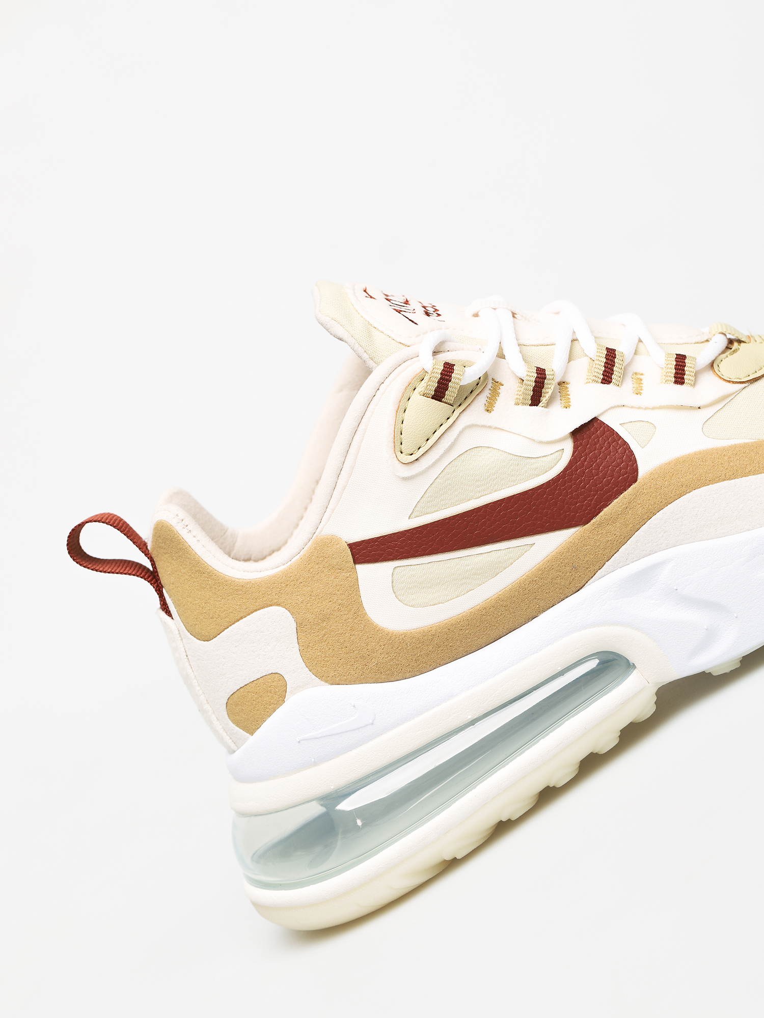 Nike Air Max 270 React Shoes Wmn (team gold/cinnamon club gold pale ivory)