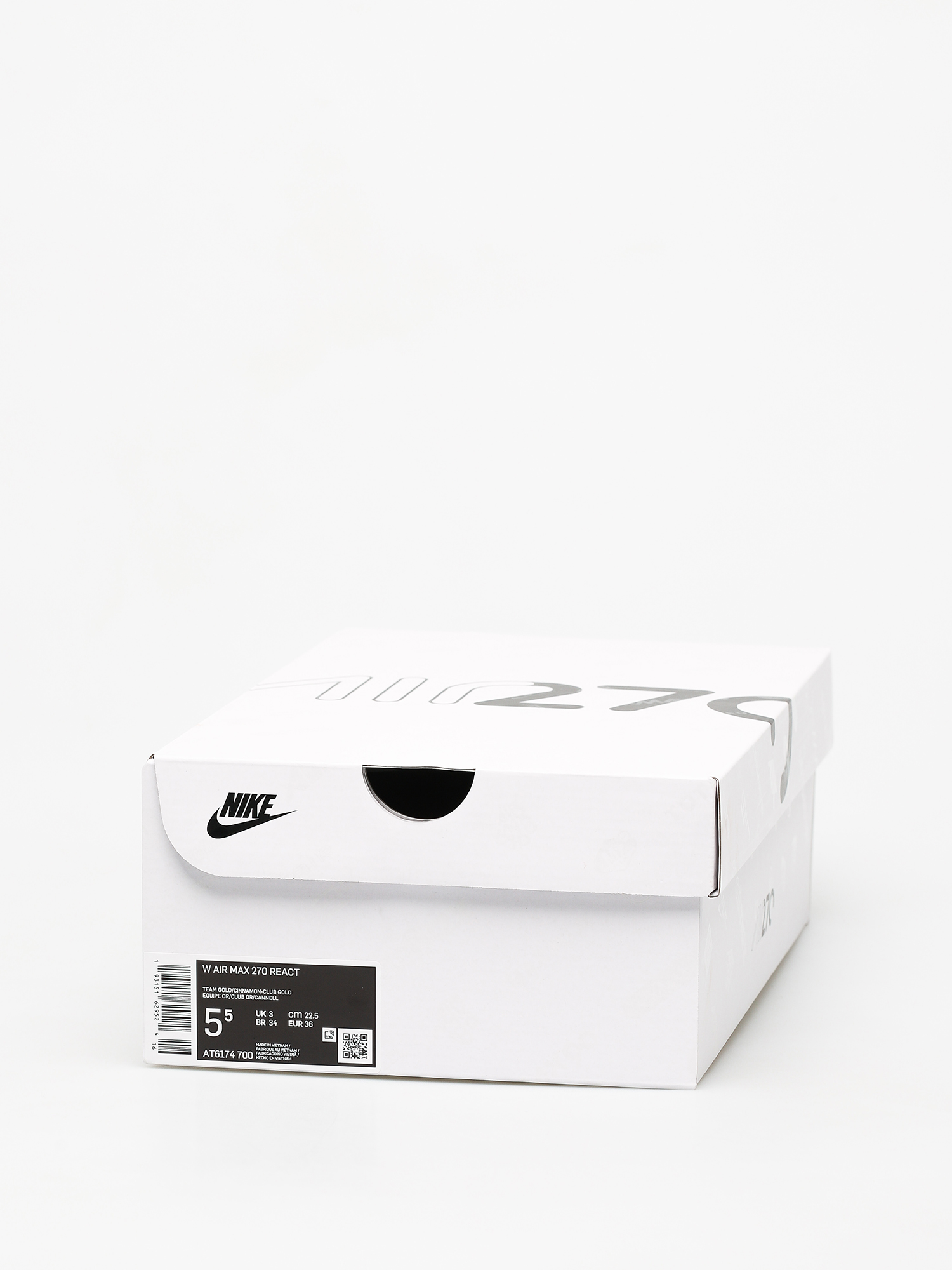 Nike Air Max 270 React Shoes Wmn (team gold/cinnamon club gold pale ivory)