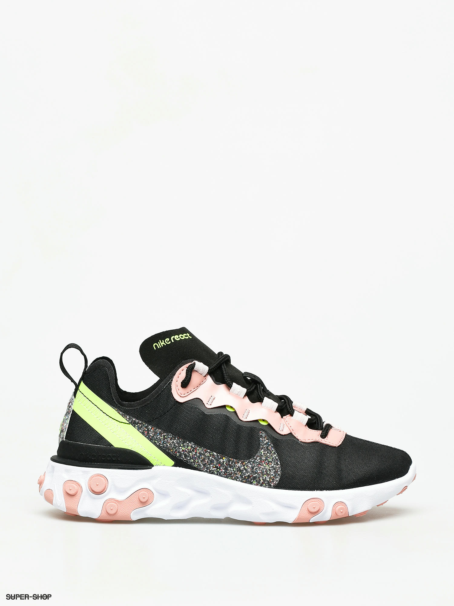 black and coral nike shoes