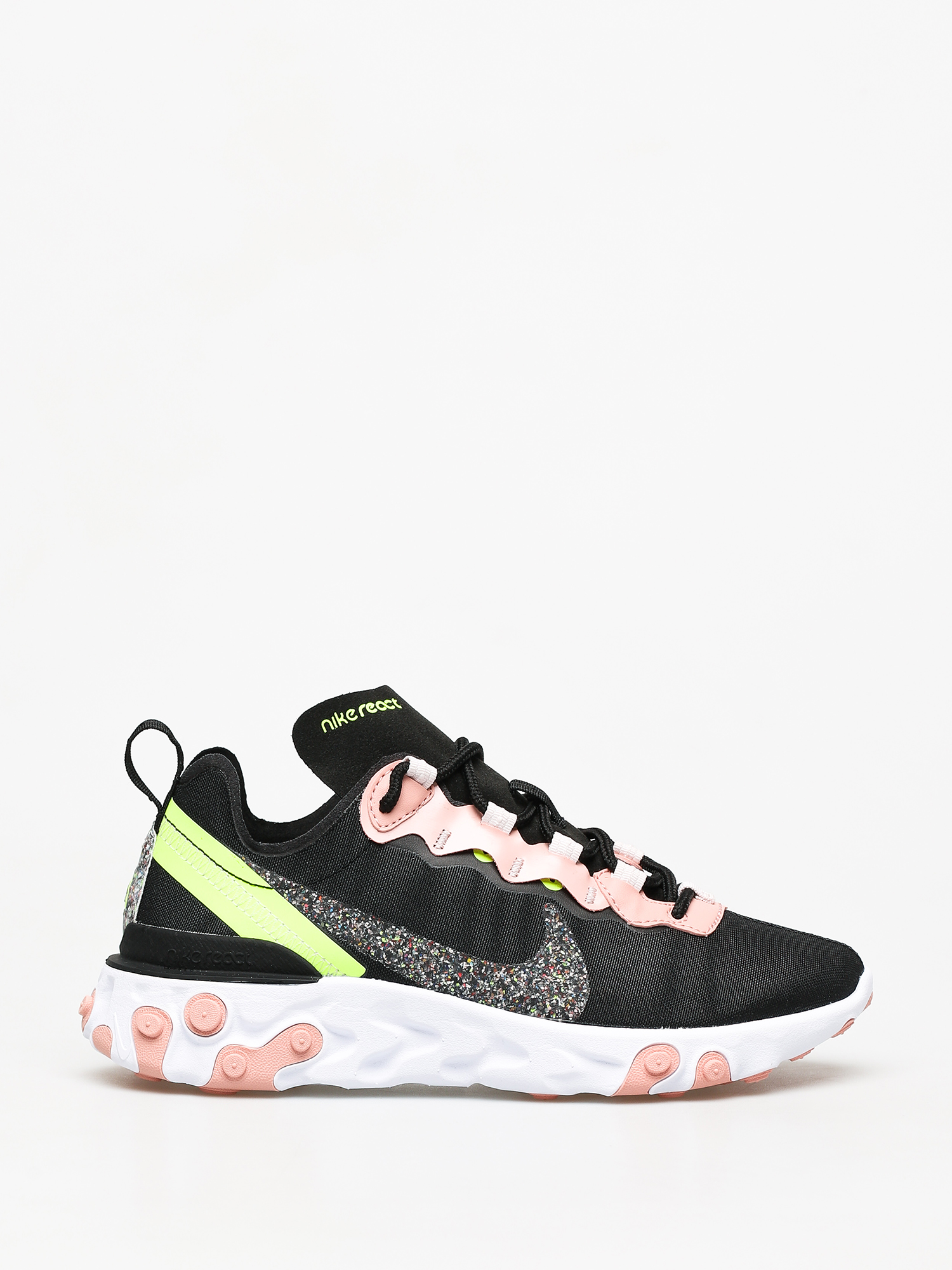 Nike React Element 55 Premium Shoes Wmn (black/volt coral stardust)