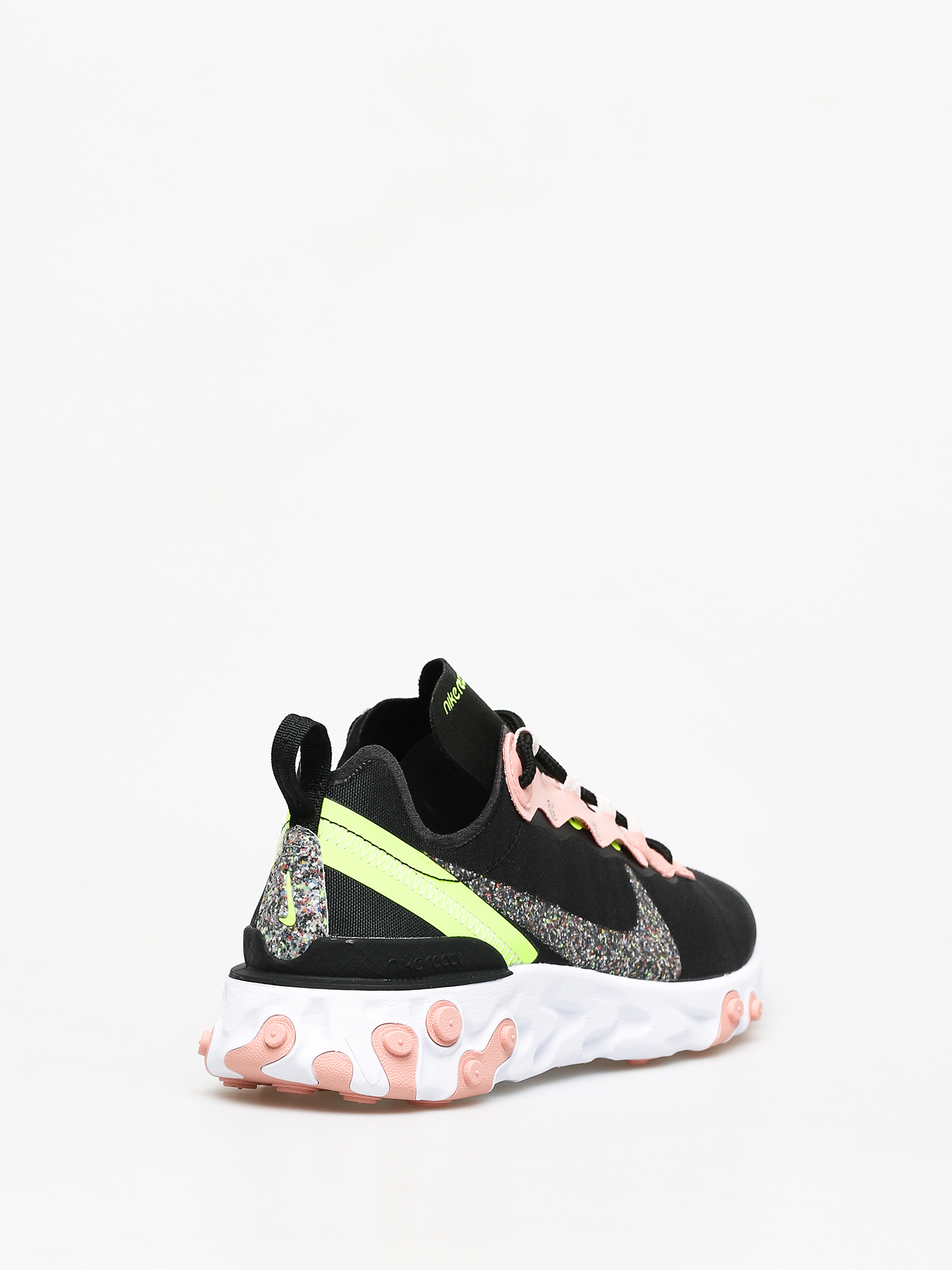 Nike React Element 55 Premium Shoes Wmn (black/volt coral stardust)