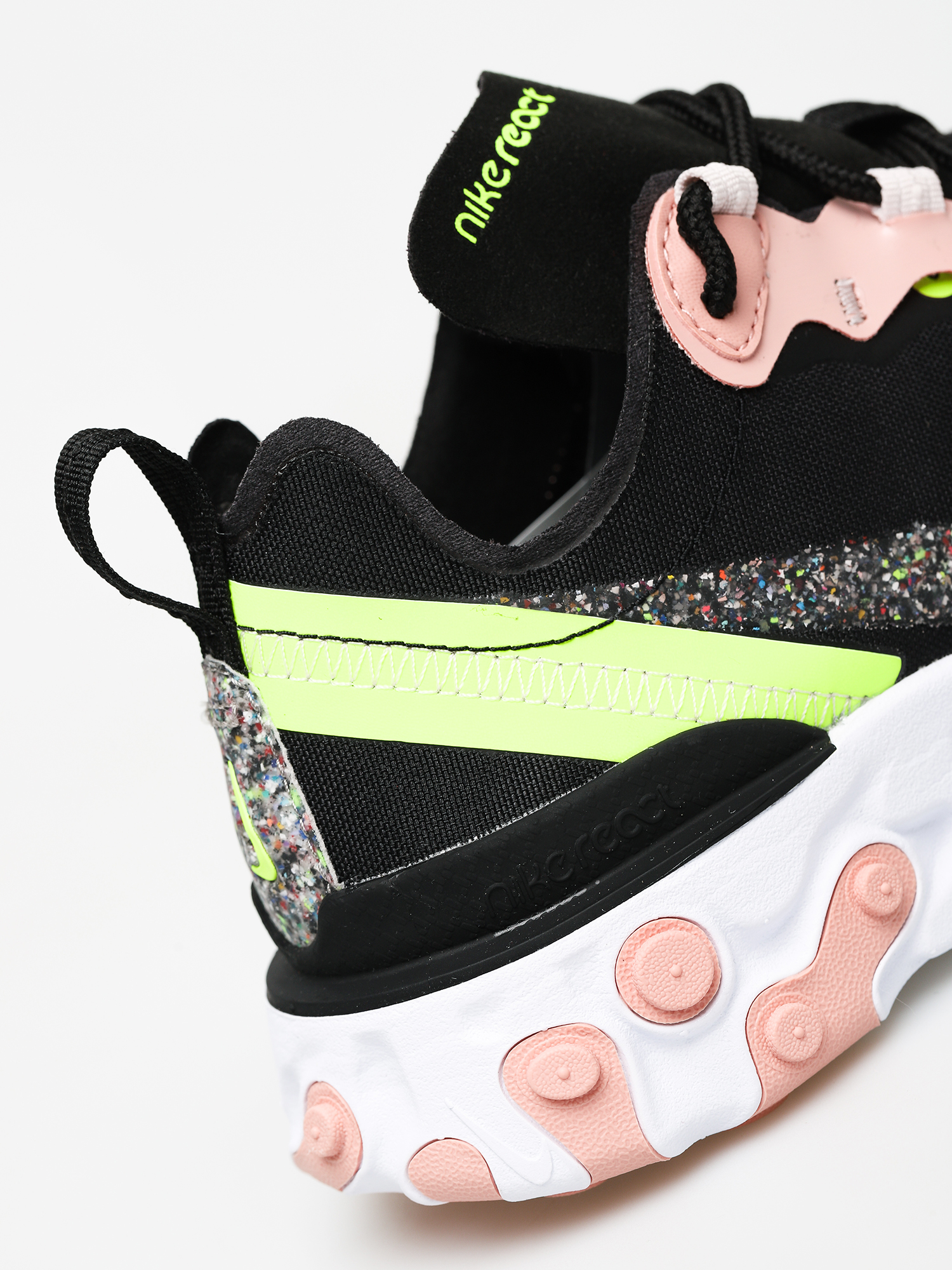 Nike React Element 55 Premium Shoes Wmn (black/volt coral stardust)